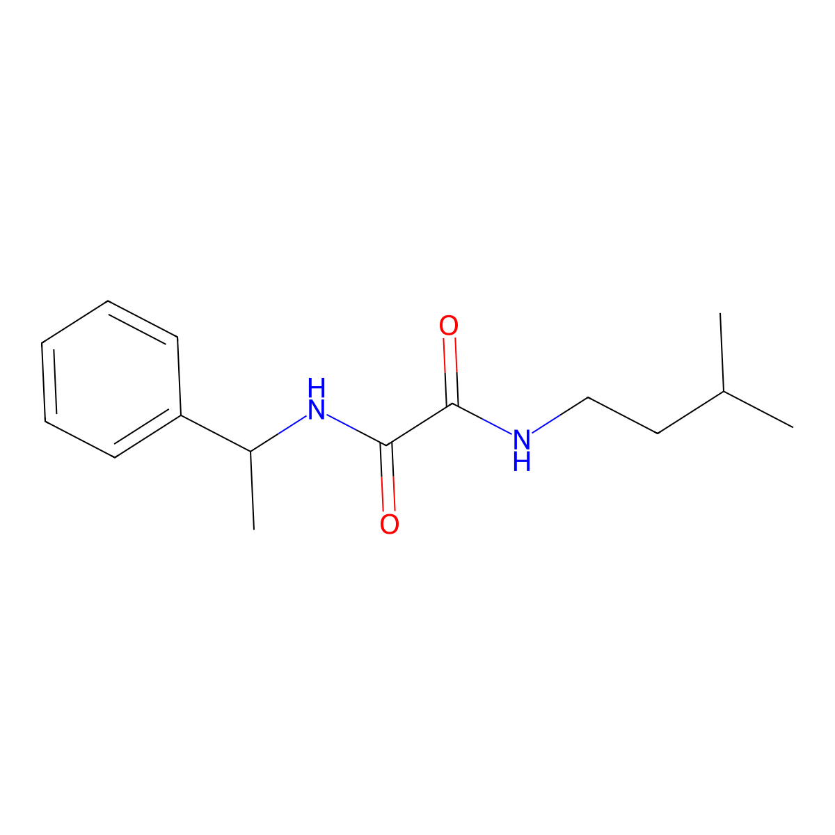 N1-isopentyl-N2-(1-phenylethyl)oxalamide molecular structure, CAS 306745-19-7
