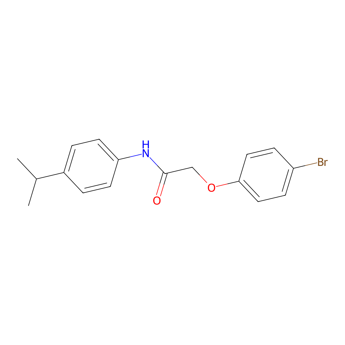 2-(4-bromophenoxy)-N-(4-propan-2-ylphenyl)acetamide molecular structure, CAS 306745-24-4