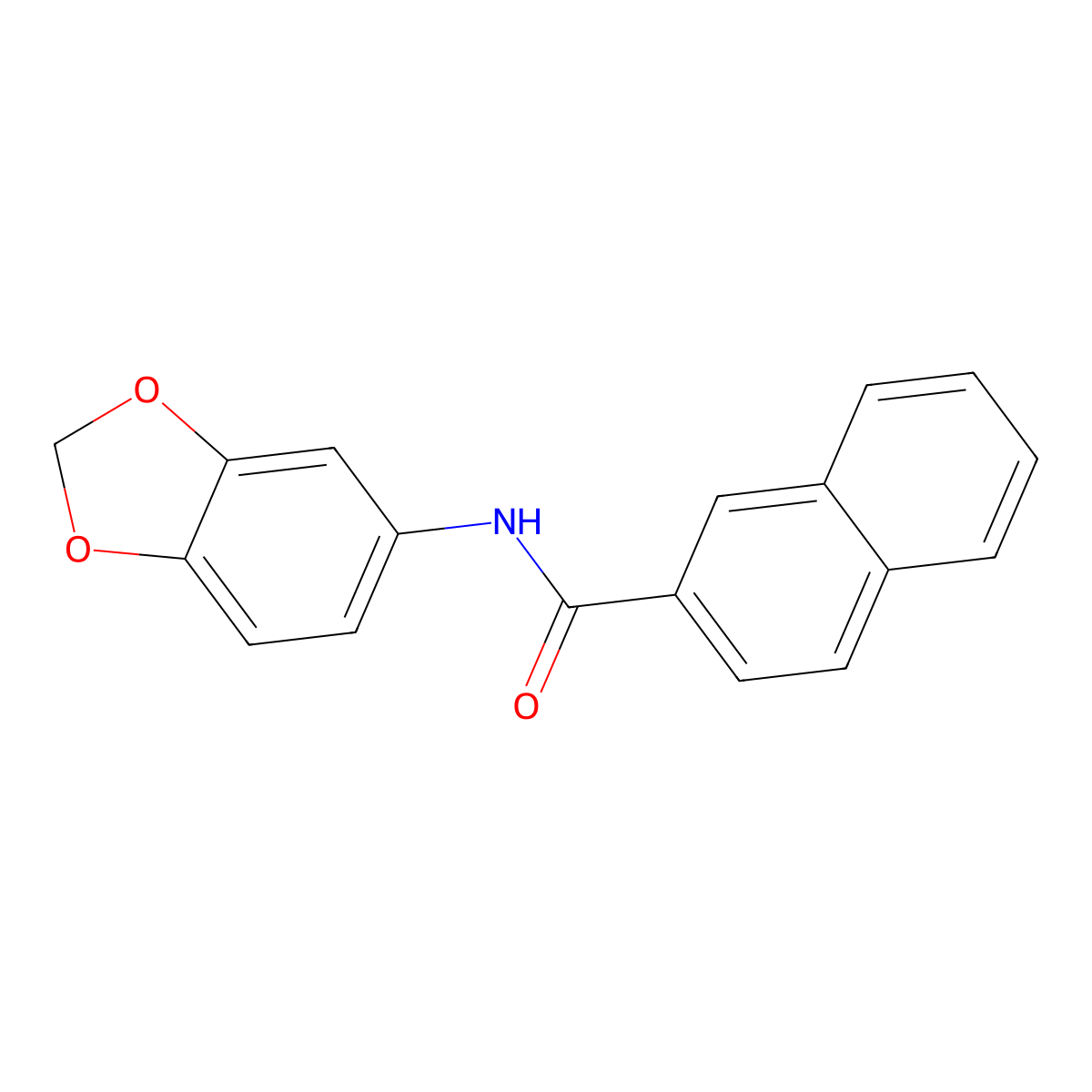 N-(1,3-benzodioxol-5-yl)naphthalene-2-carboxamide molecular structure, CAS 306745-36-8