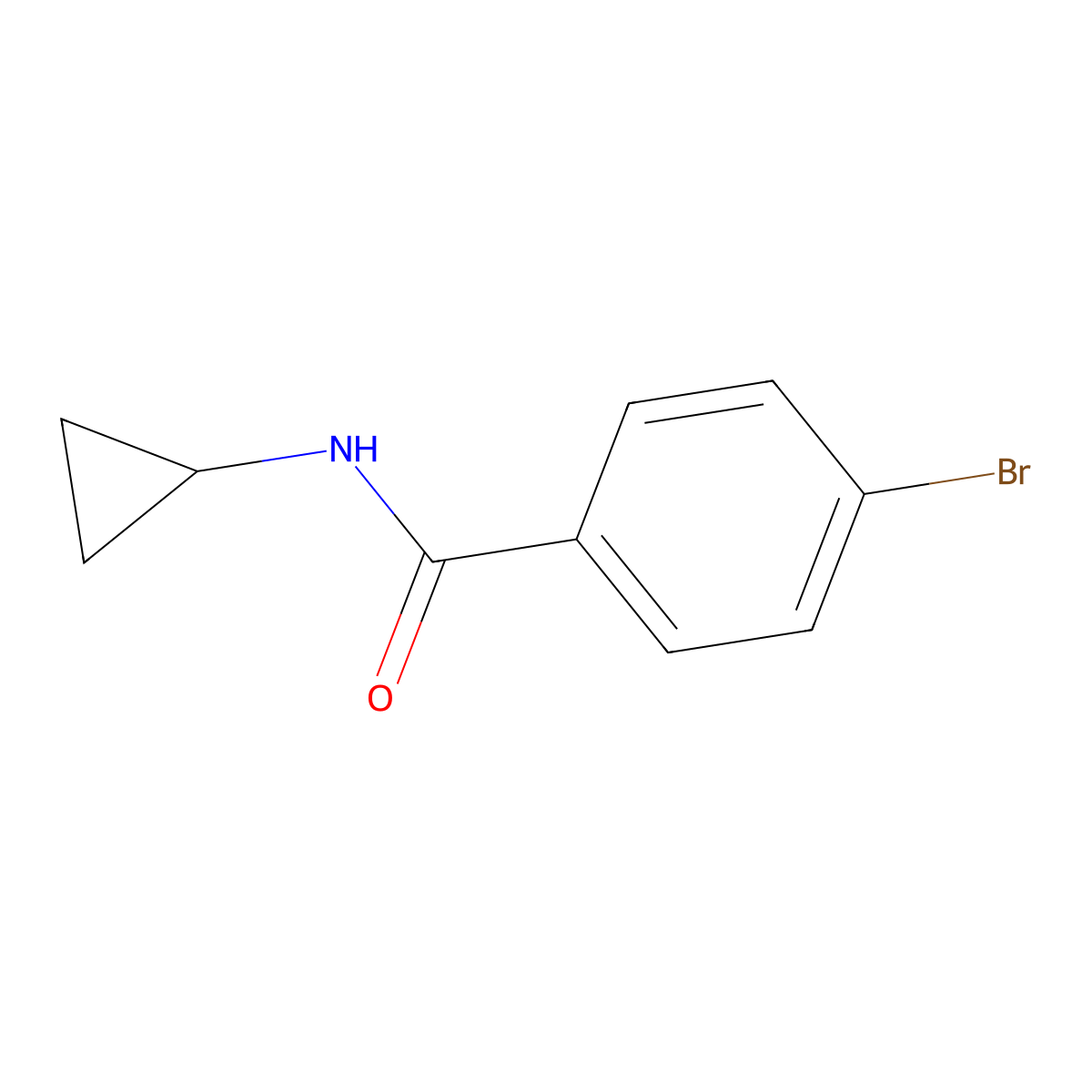 4-bromo-N-cyclopropylbenzamide molecular structure, CAS 306745-64-2