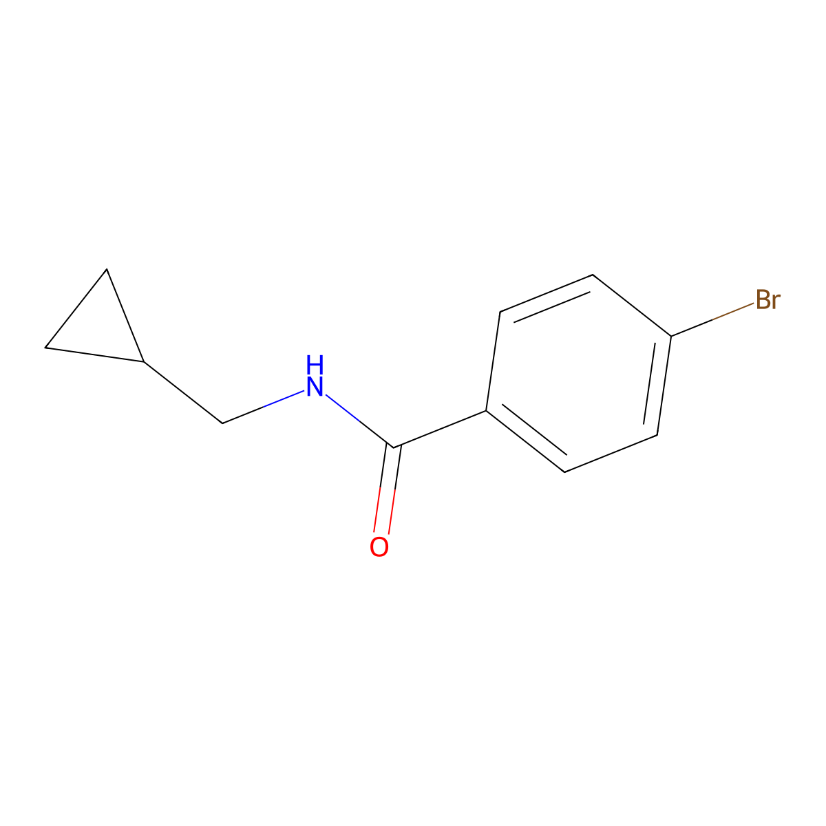4-Bromo-N-cyclopropylmethylbenzamide molecular structure, CAS 306745-65-3
