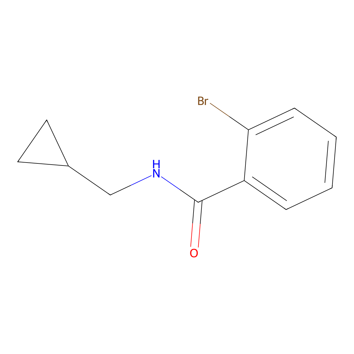 2-bromo-N-(cyclopropylmethyl)benzamide molecular structure, CAS 306745-66-4
