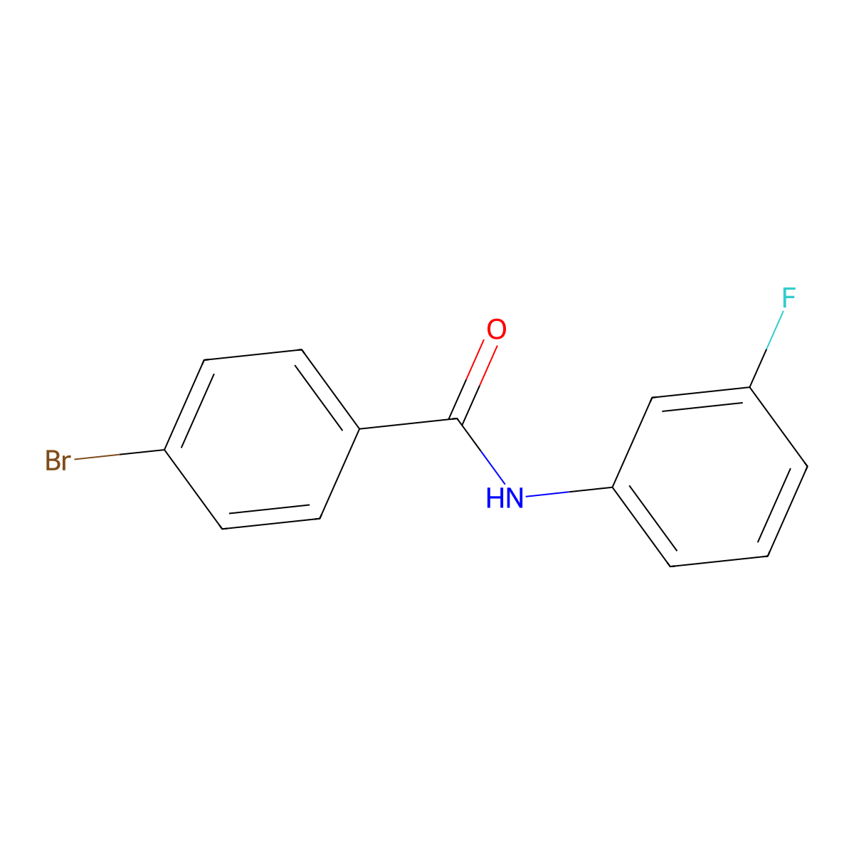 4-bromo-N-(3-fluorophenyl)benzamide molecular structure, CAS 306745-79-9