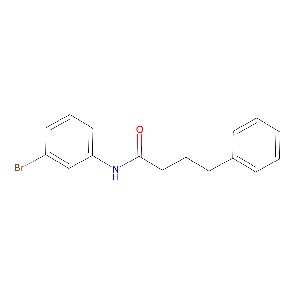 N-(3-bromophenyl)-4-phenylbutanamide molecular structure, CAS 306746-70-3