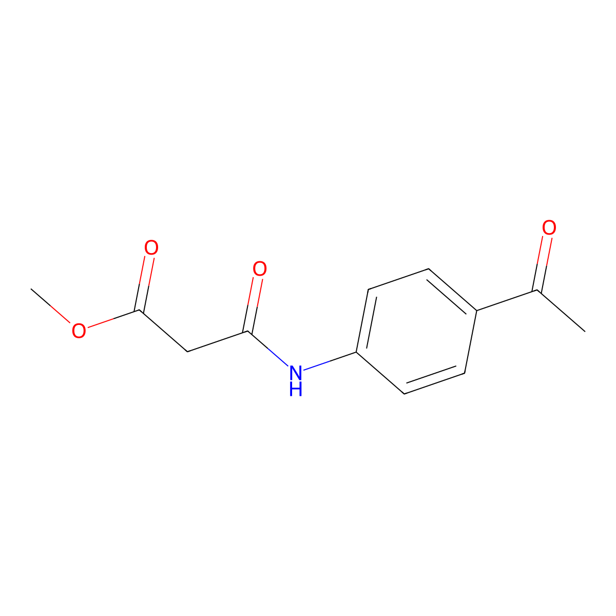 Methyl 3-[(4-acetylphenyl)amino]-3-oxopropanoate molecular structure, CAS 306746-76-9