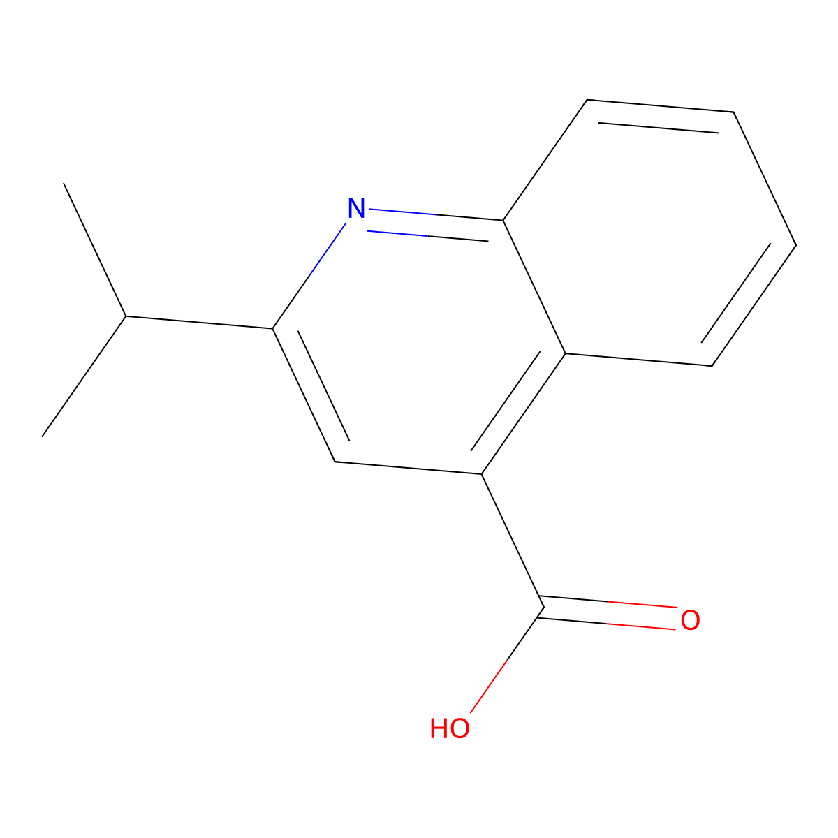 2-Isopropylquinoline-4-carboxylic acid molecular structure, CAS 306749-60-0