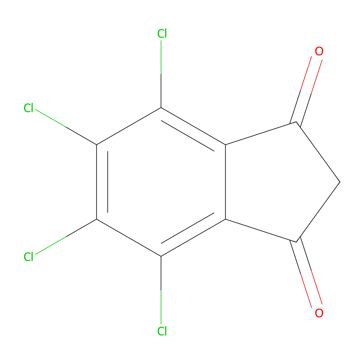 4,5,6,7-tetrachloro-2,3-dihydro-1H-indene-1,3-dione molecular structure, CAS 30675-13-9