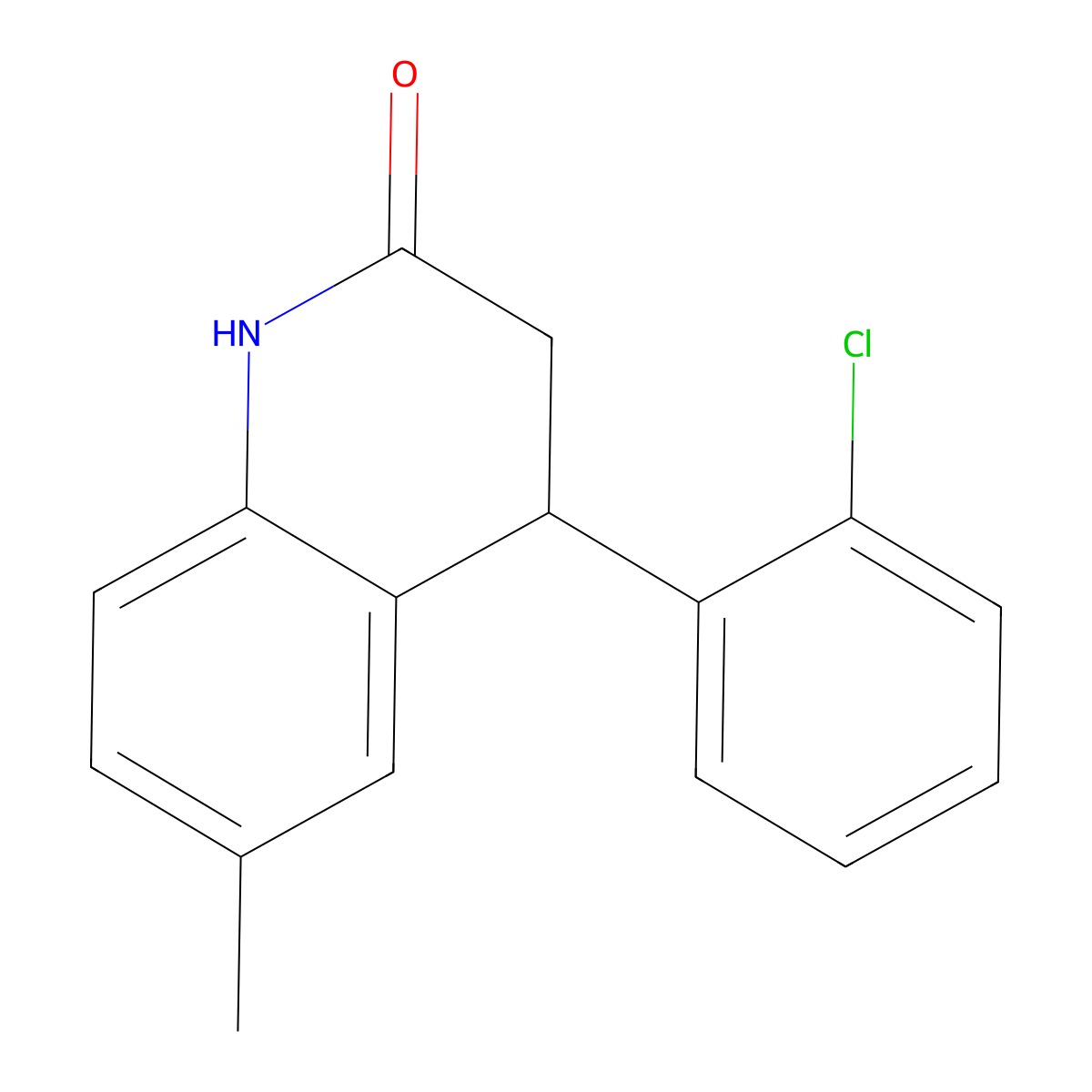 4-(2-chlorophenyl)-6-methyl-3,4-dihydroquinolin-2(1H)-one molecular structure, CAS 306752-21-6
