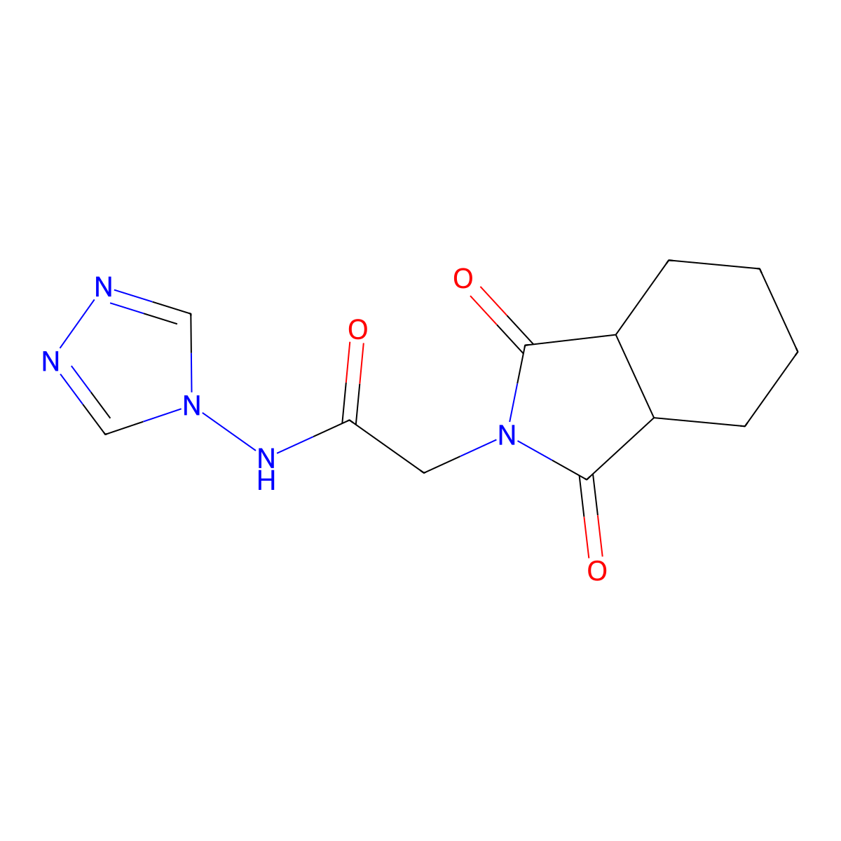 2-(1,3-dioxooctahydro-2H-isoindol-2-yl)-N-(4H-1,2,4-triazol-4-yl)acetamide molecular structure, CAS 306752-83-0