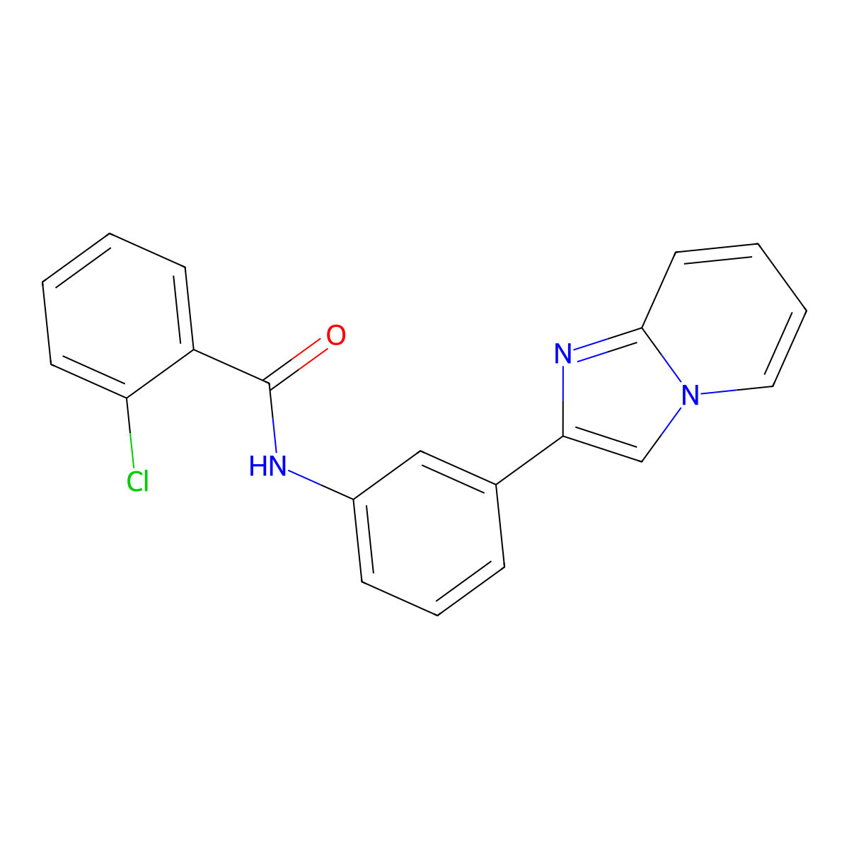 2-chloro-N-(3-imidazo[1,2-a]pyridin-2-ylphenyl)benzamide molecular structure, CAS 306752-88-5