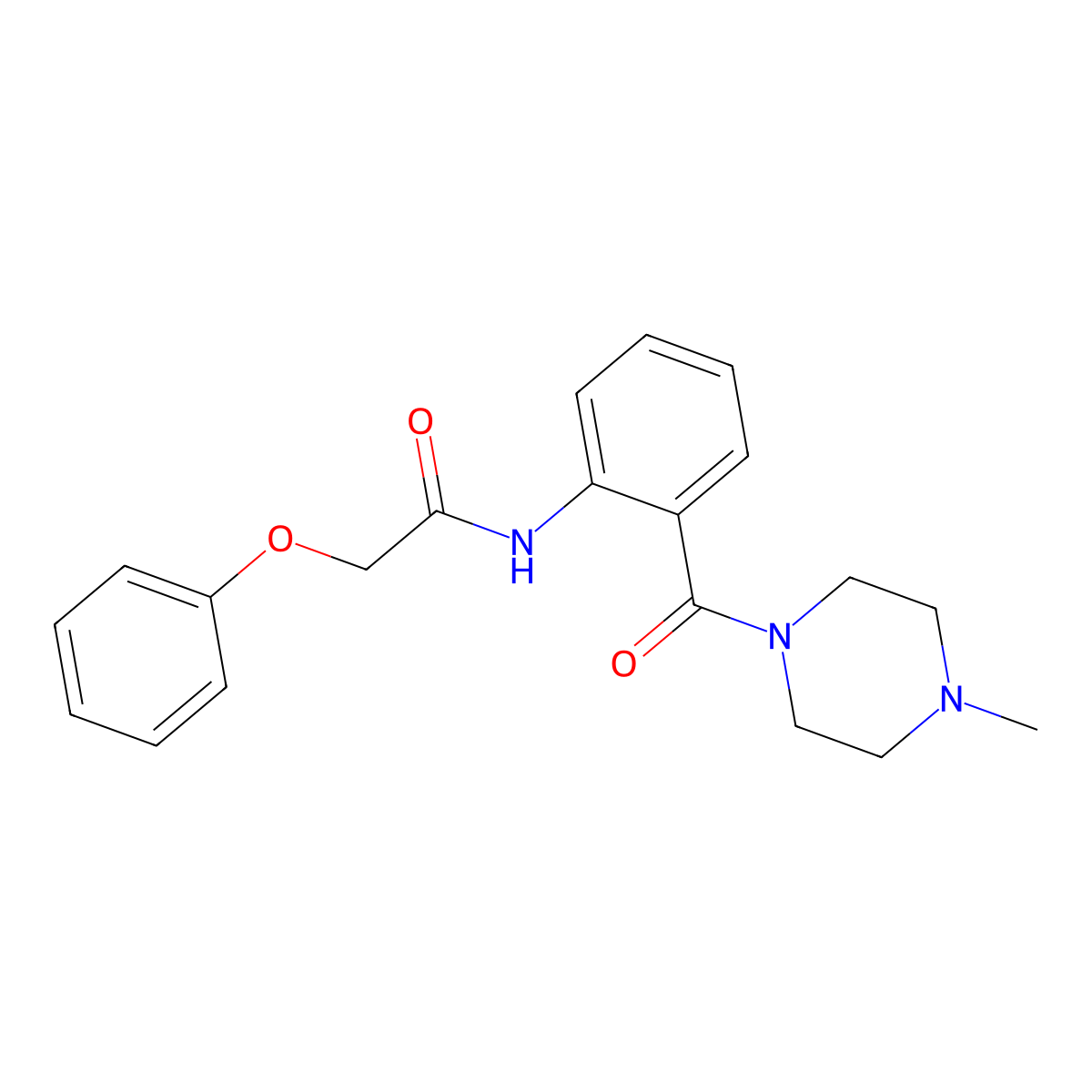 N-[2-(4-methylpiperazine-1-carbonyl)phenyl]-2-phenoxyacetamide molecular structure, CAS 306752-90-9