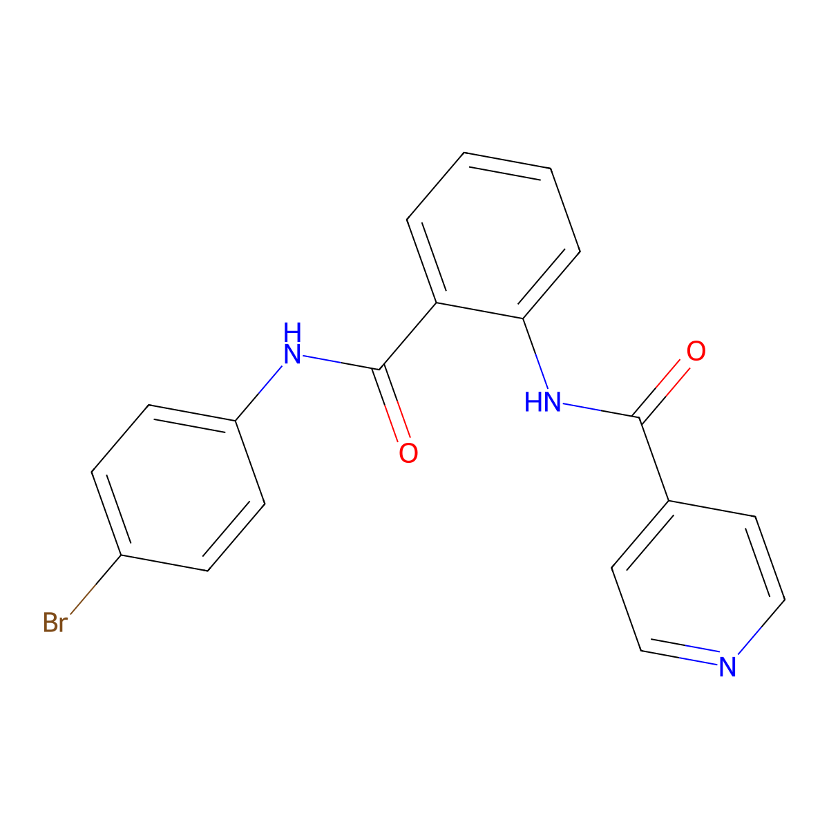 N-[2-[(4-bromophenyl)carbamoyl]phenyl]pyridine-4-carboxamide molecular structure, CAS 306752-99-8