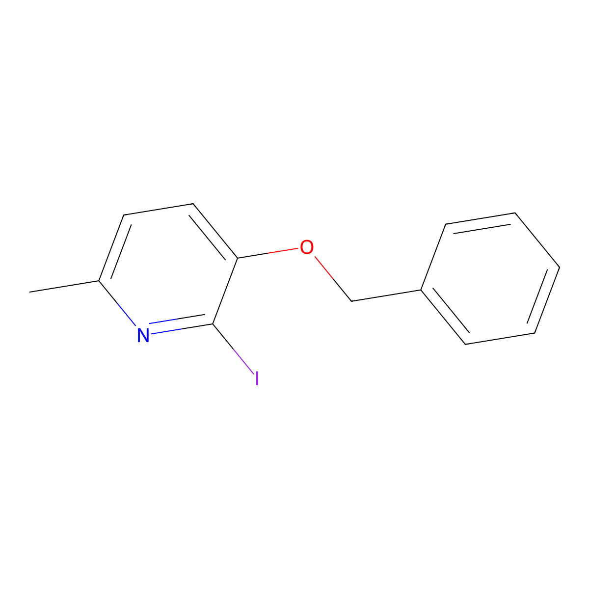 3-(Benzyloxy)-2-iodo-6-methylpyridine molecular structure, CAS 306753-71-9