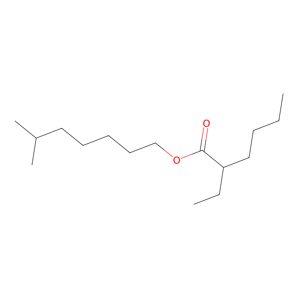 Isooctyl 2-ethylhexanoate molecular structure, CAS 30676-91-6