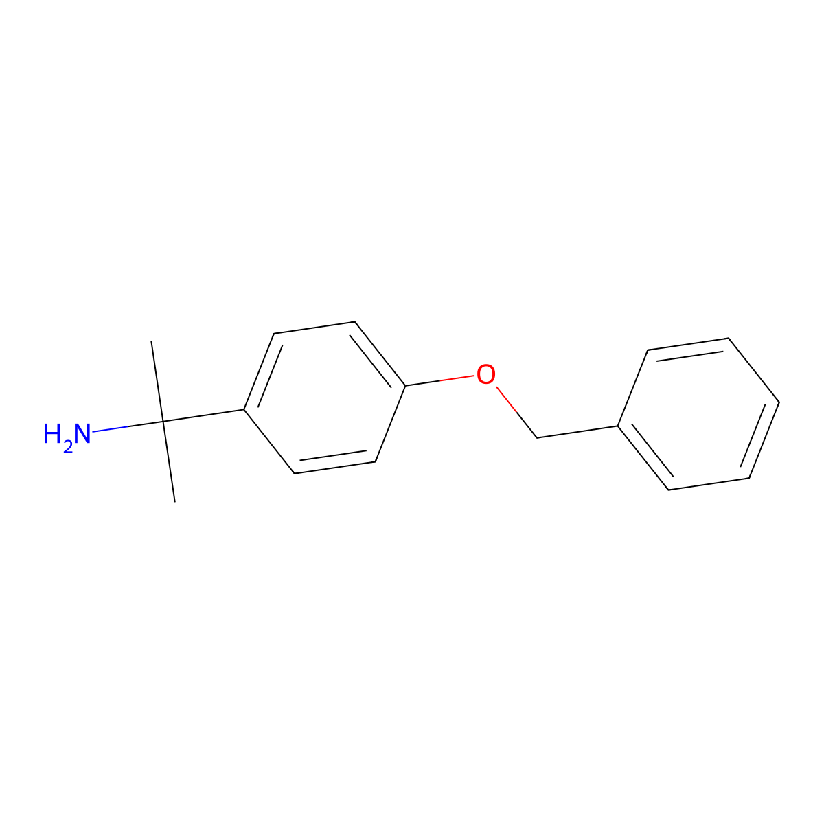 2-[4-(Benzyloxy)phenyl]propan-2-amine molecular structure, CAS 306761-09-1