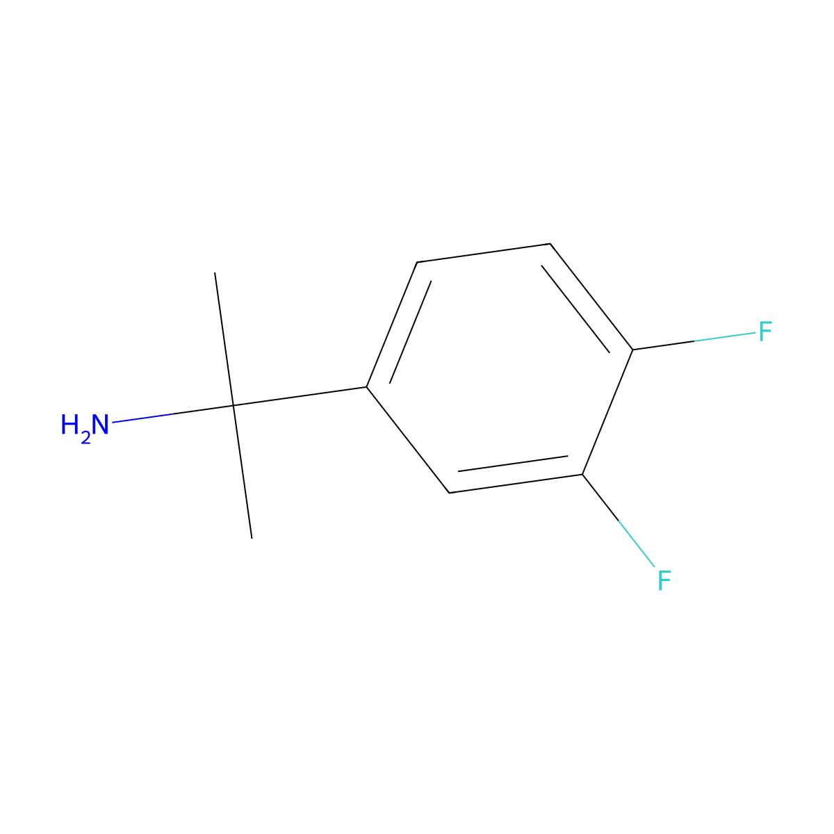 2-(3,4-Difluorophenyl)propan-2-amine molecular structure, CAS 306761-17-1