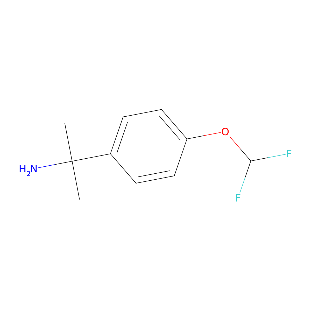 4-(Difluoromethoxy)-alpha,alpha-dimethylbenzenemethanamine molecular structure, CAS 306761-19-3