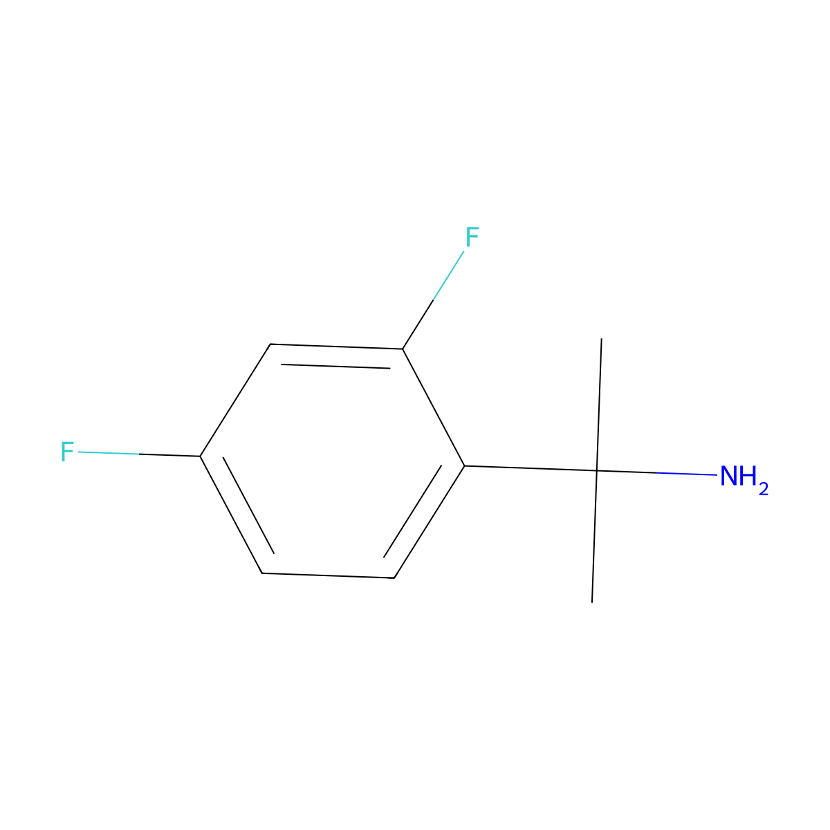 2,4-Difluoro-alpha,alpha-dimethylbenzenemethanamine molecular structure, CAS 306761-56-8