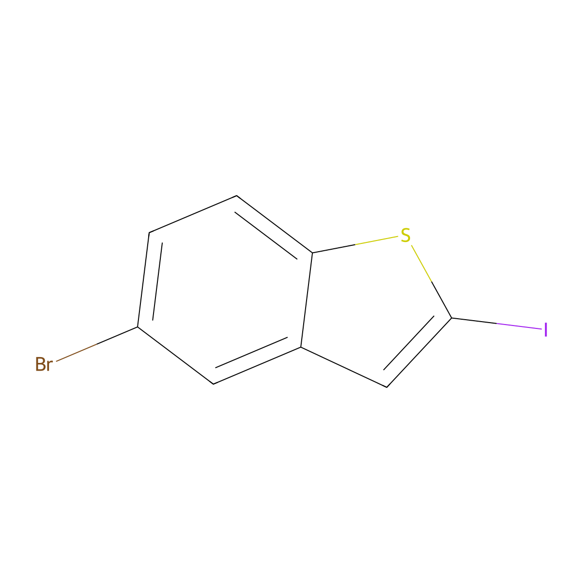 5-Bromo-2-iodobenzo[b]thiophene molecular structure, CAS 306762-46-9