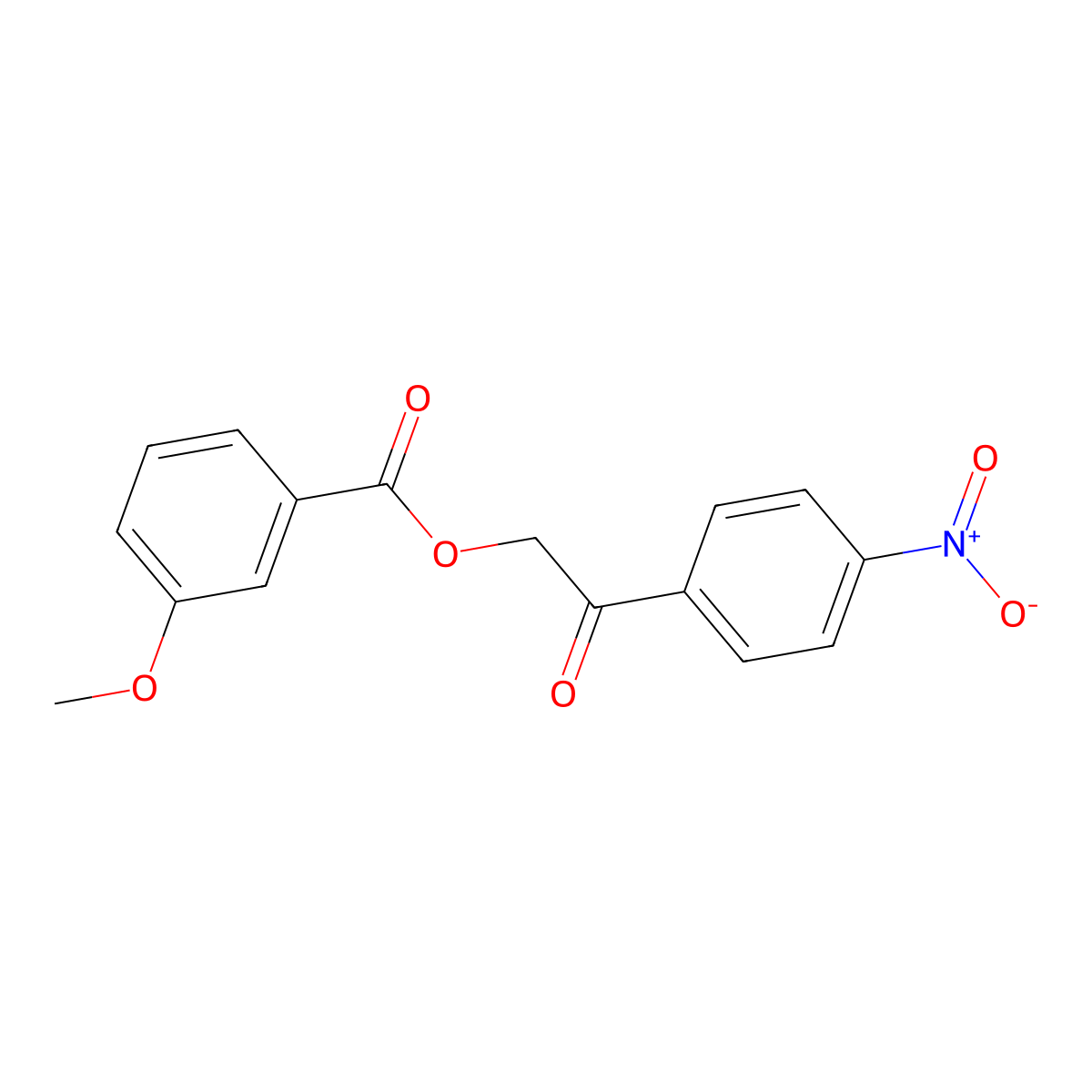 2-(4-Nitrophenyl)-2-oxoethyl 3-methoxybenzoate molecular structure, CAS 306763-89-3