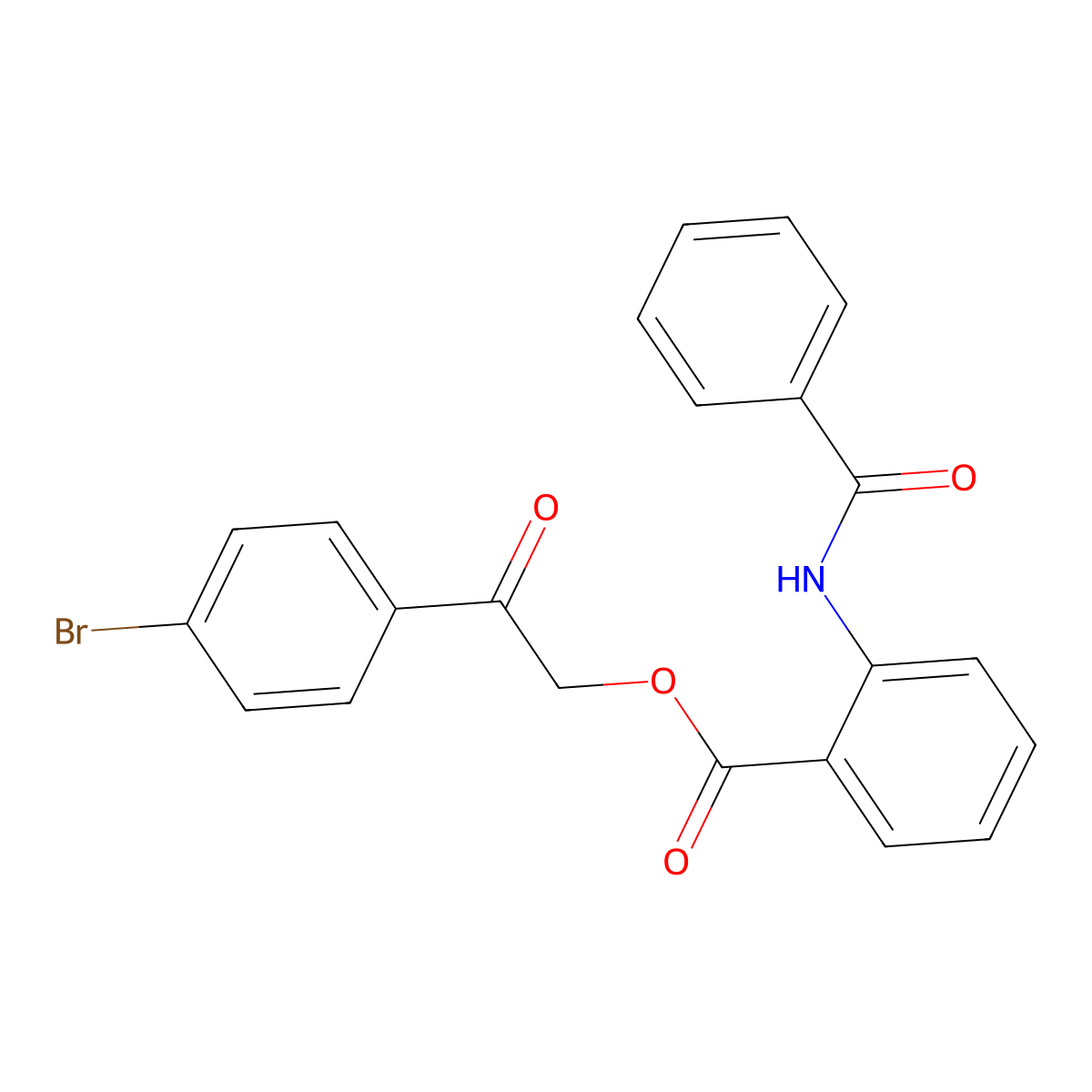 2-(4-Bromophenyl)-2-oxoethyl 2-(benzoylamino)benzoate molecular structure, CAS 306763-95-1