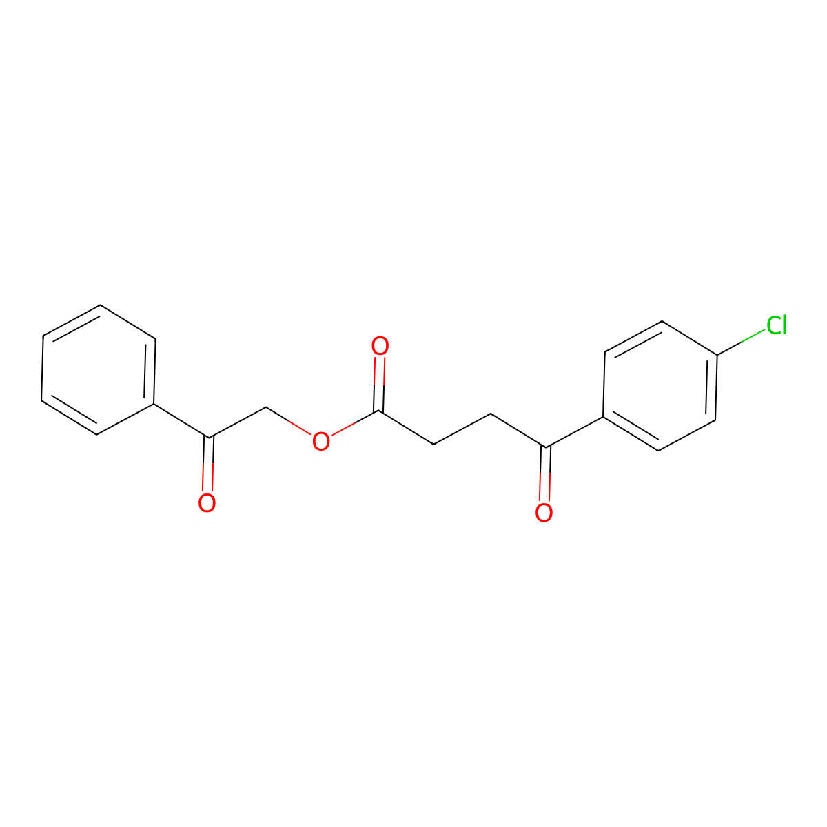 2-Oxo-2-phenylethyl 4-(4-chlorophenyl)-4-oxobutanoate molecular structure, CAS 306764-14-7