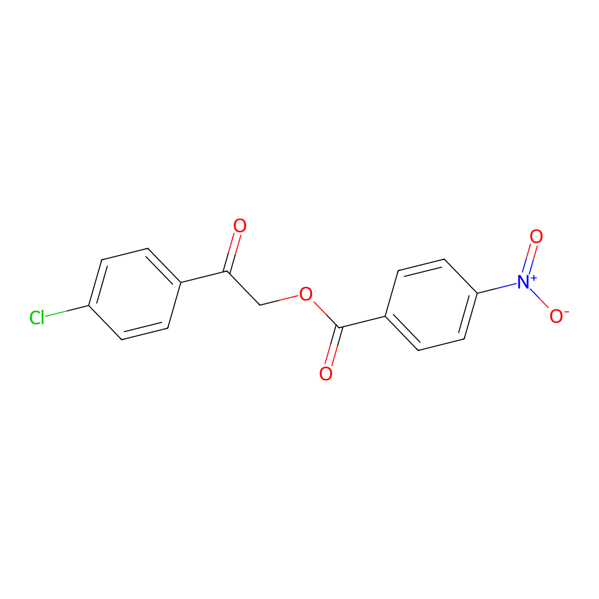 2-(4-Chlorophenyl)-2-oxoethyl 4-nitrobenzoate molecular structure, CAS 306764-19-2