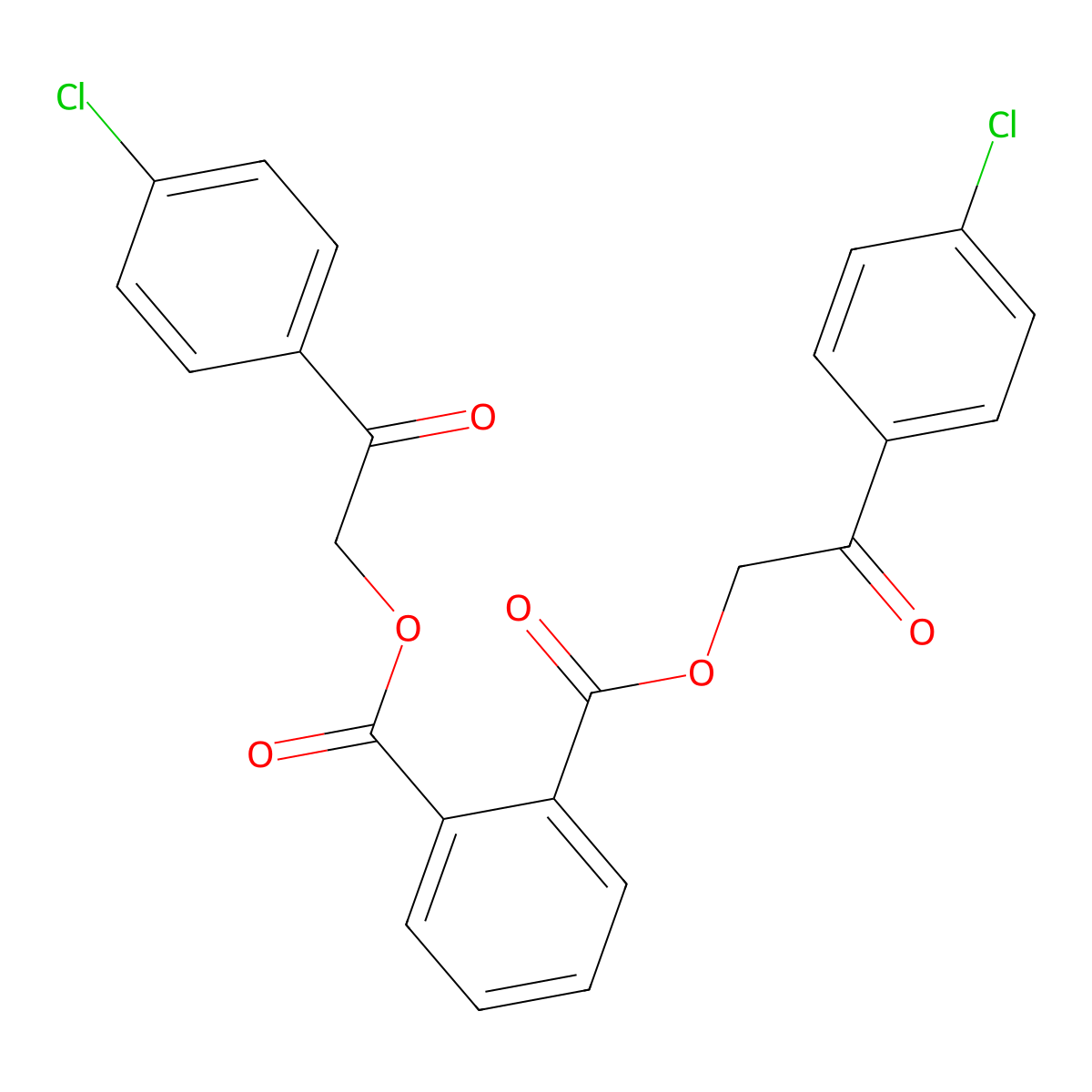 Bis[2-(4-chlorophenyl)-2-oxoethyl] phthalate molecular structure, CAS 306764-27-2