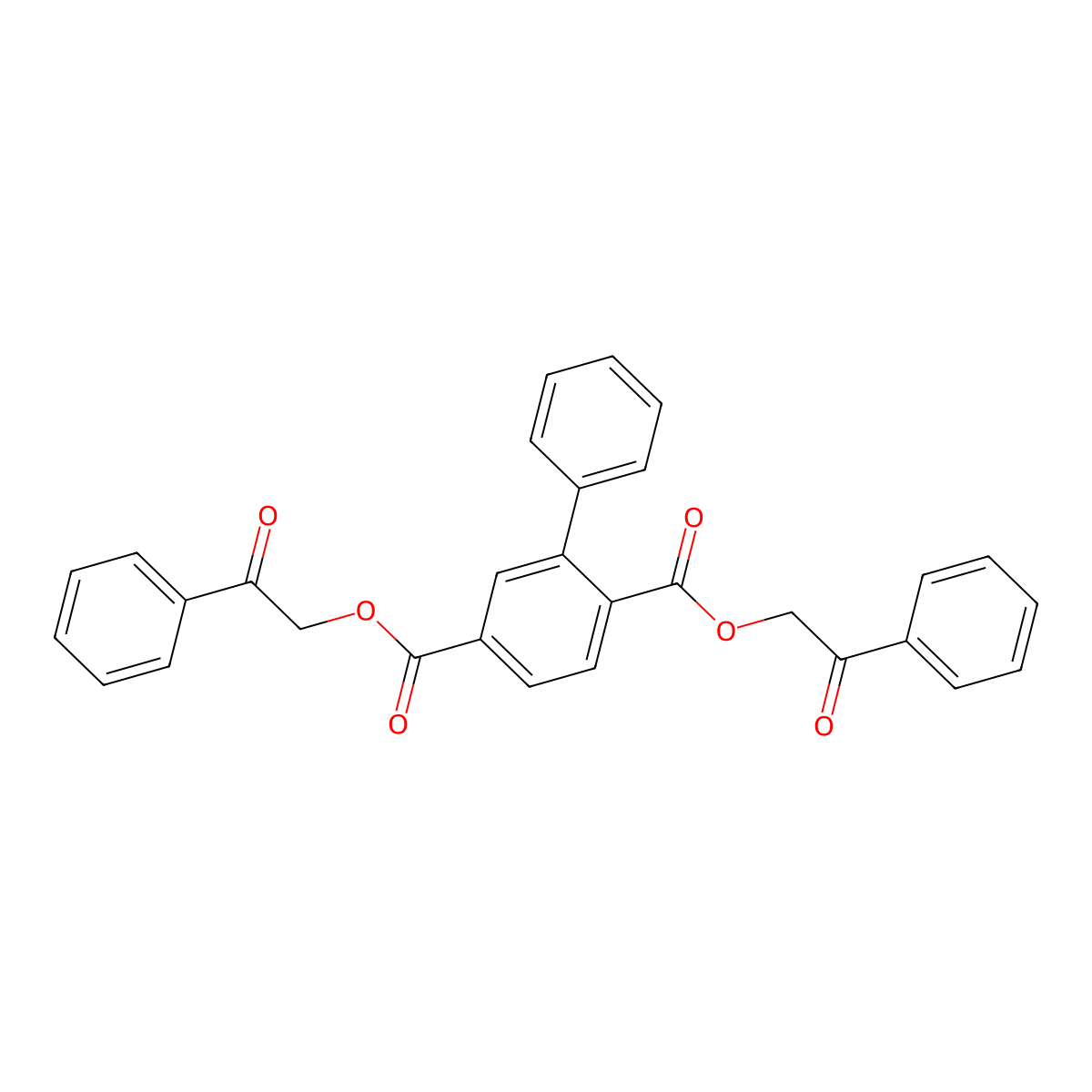 Bis(2-oxo-2-phenylethyl) [1,1'-biphenyl]-2,5-dicarboxylate molecular structure, CAS 306764-31-8