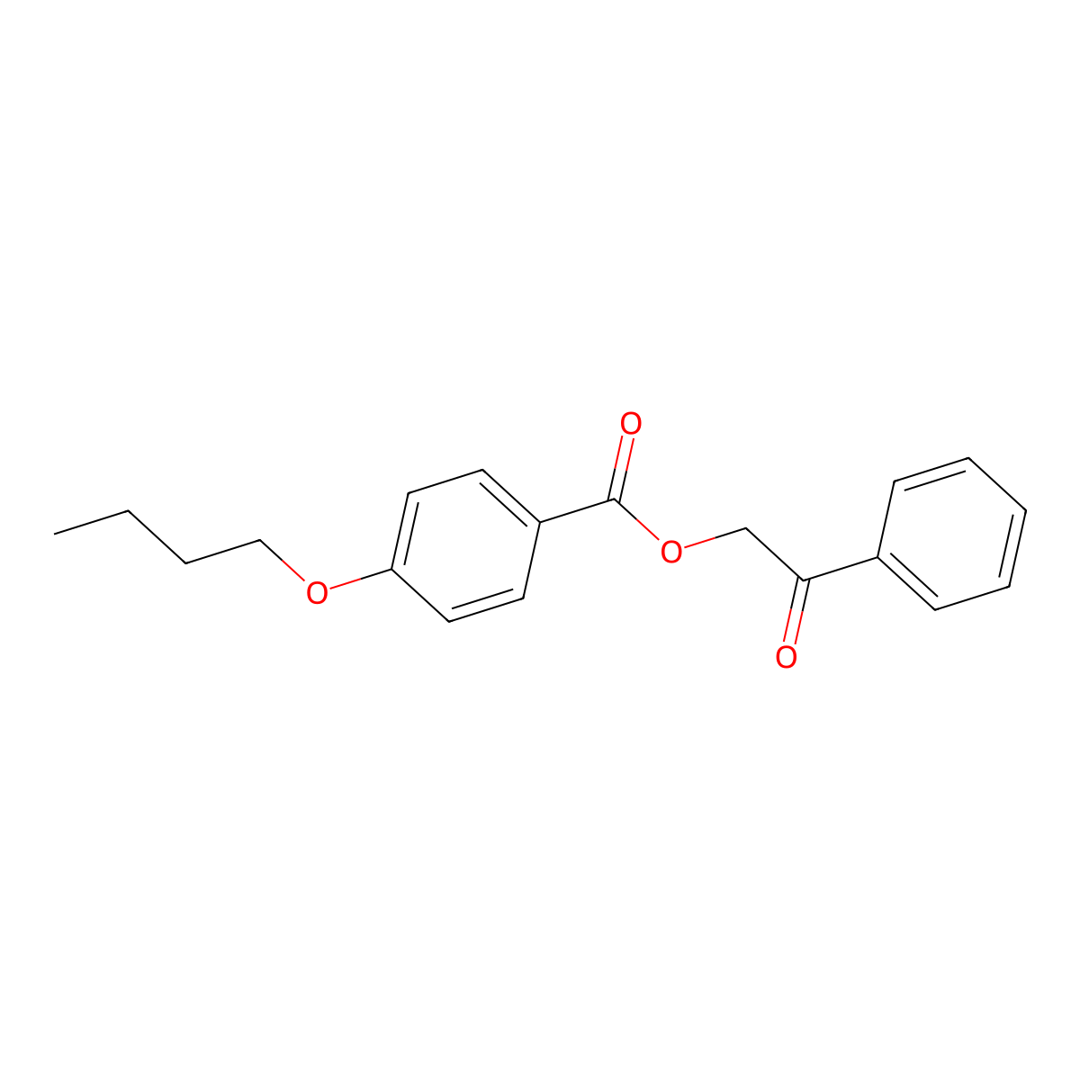 2-Oxo-2-phenylethyl 4-butoxybenzoate molecular structure, CAS 306764-40-9
