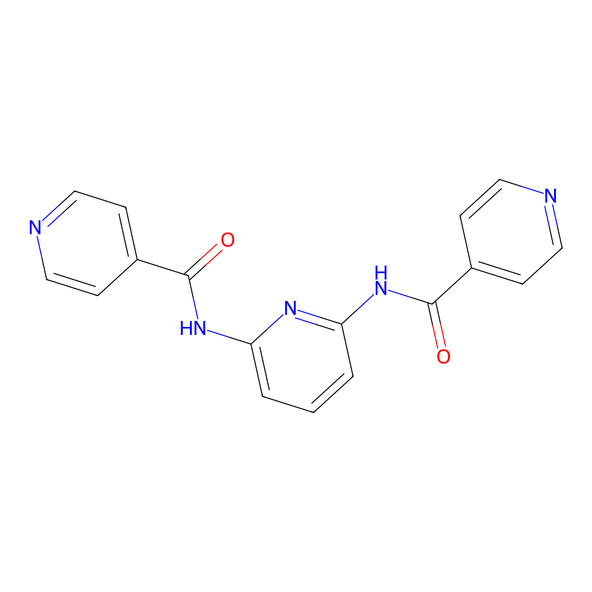 N,N'-(Pyridine-2,6-diyl)diisonicotinamide molecular structure, CAS 306766-44-9