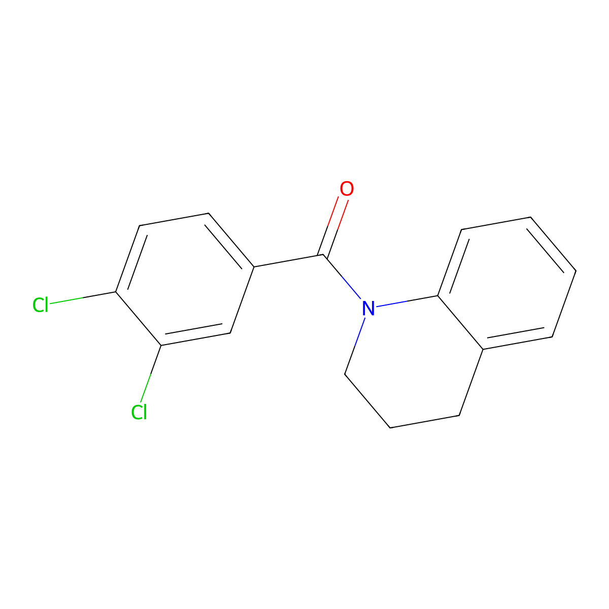 (3,4-Dichlorophenyl)(3,4-dihydro-1(2H)-quinolinyl)methanone molecular structure, CAS 306766-50-7