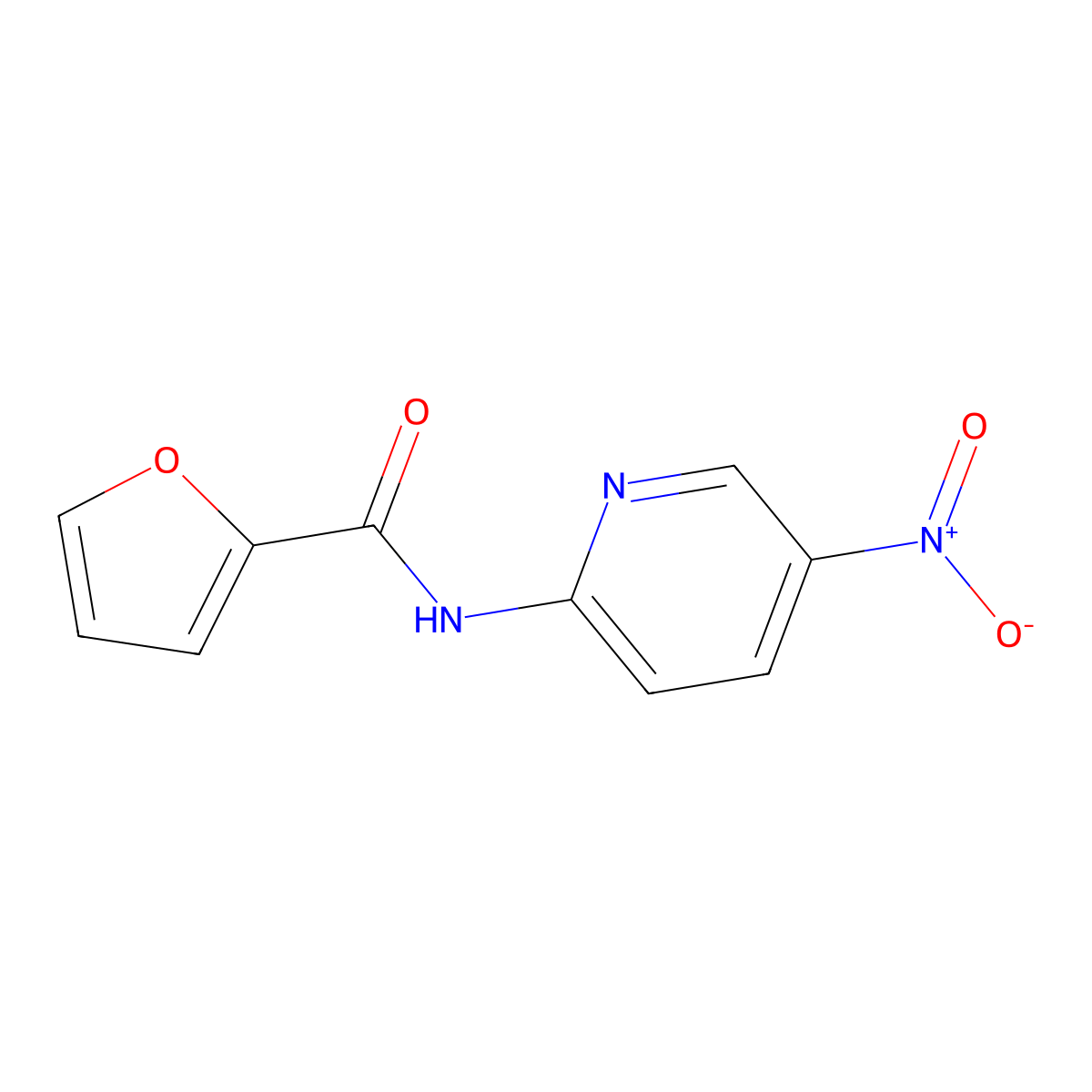 N-(5-nitropyridin-2-yl)furan-2-carboxamide molecular structure, CAS 306766-52-9