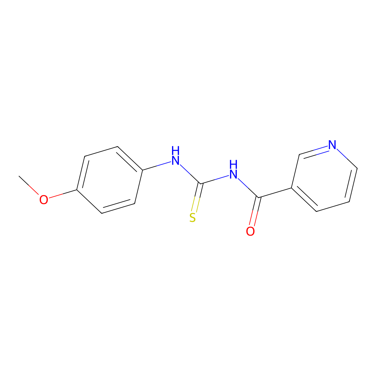 N-[(4-methoxyphenyl)carbamothioyl]pyridine-3-carboxamide molecular structure, CAS 306766-64-3