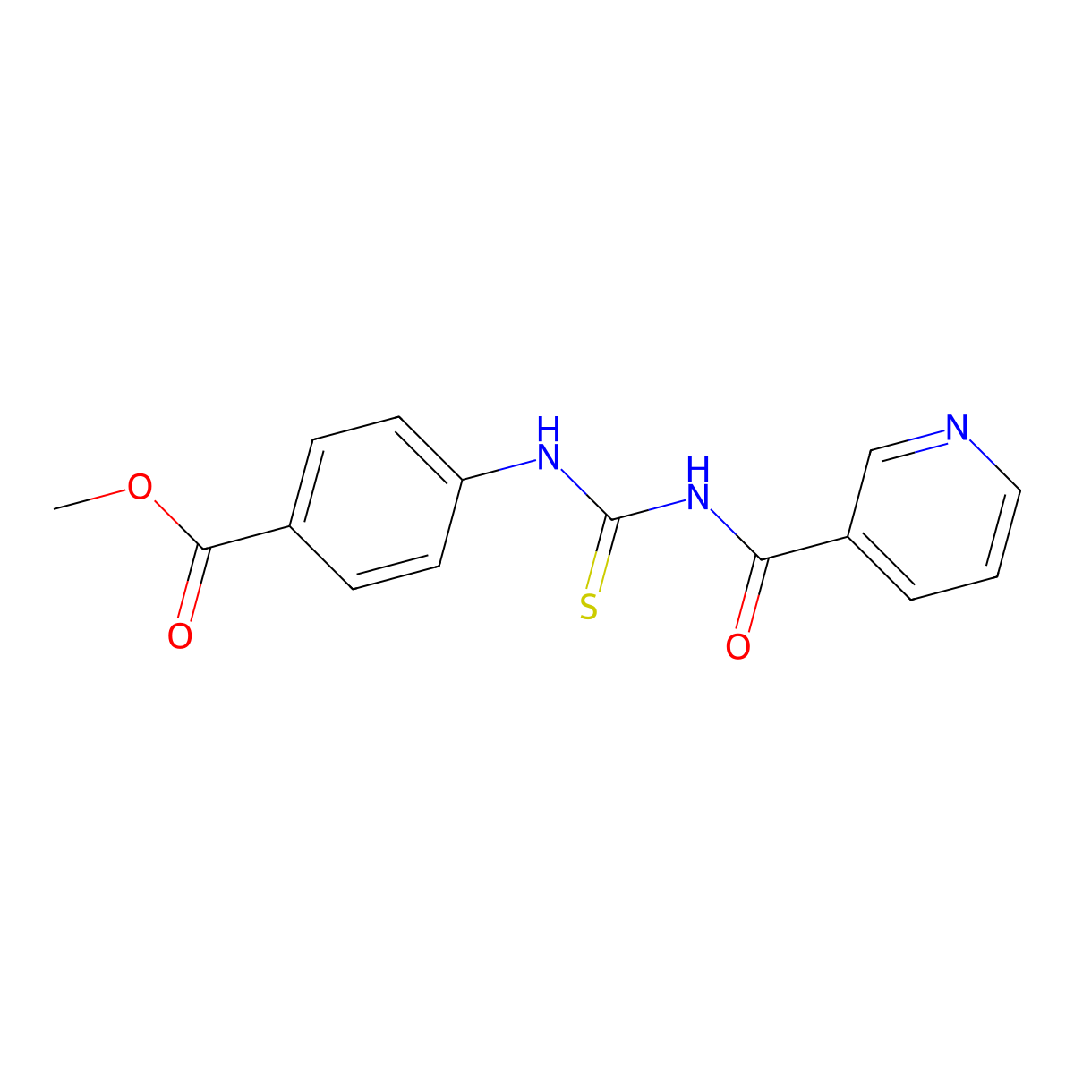 Methyl 4-(pyridine-3-carbonylcarbamothioylamino)benzoate molecular structure, CAS 306766-66-5