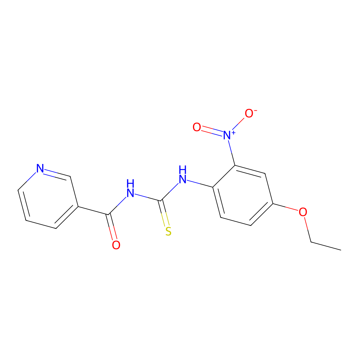 N-[(4-ethoxy-2-nitrophenyl)carbamothioyl]pyridine-3-carboxamide molecular structure, CAS 306766-67-6