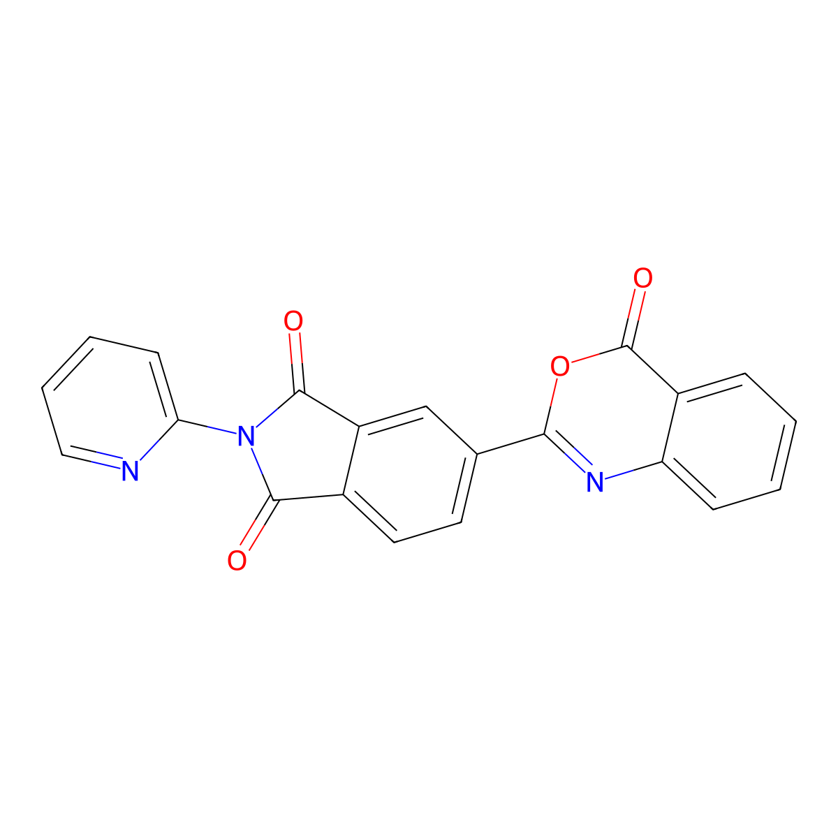 5-(4-Oxo-3,1-benzoxazin-2-yl)-2-pyridin-2-ylisoindole-1,3-dione molecular structure, CAS 306767-32-8