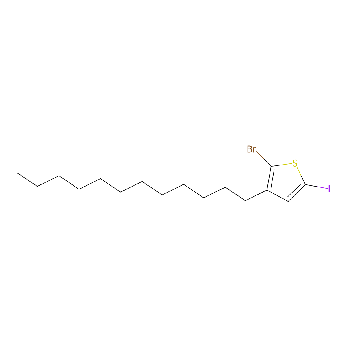 2-Bromo-3-dodecyl-5-iodothiophene molecular structure, CAS 306769-48-2