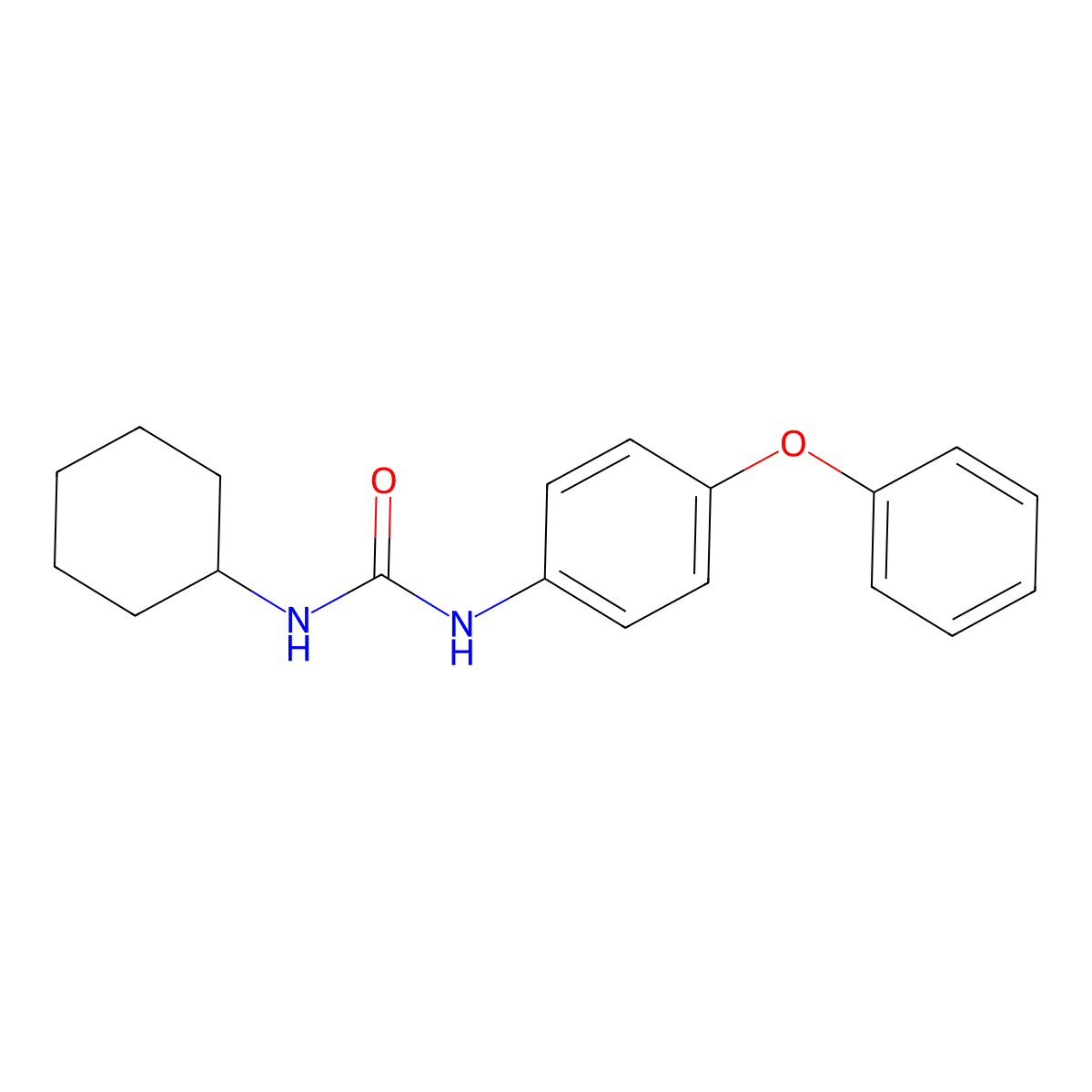 N-cyclohexyl-N'-(4-phenoxyphenyl)urea molecular structure, CAS 306770-65-0