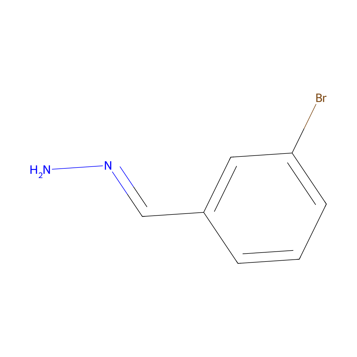 (3-Bromophenyl)methylidenehydrazine molecular structure, CAS 306773-37-5
