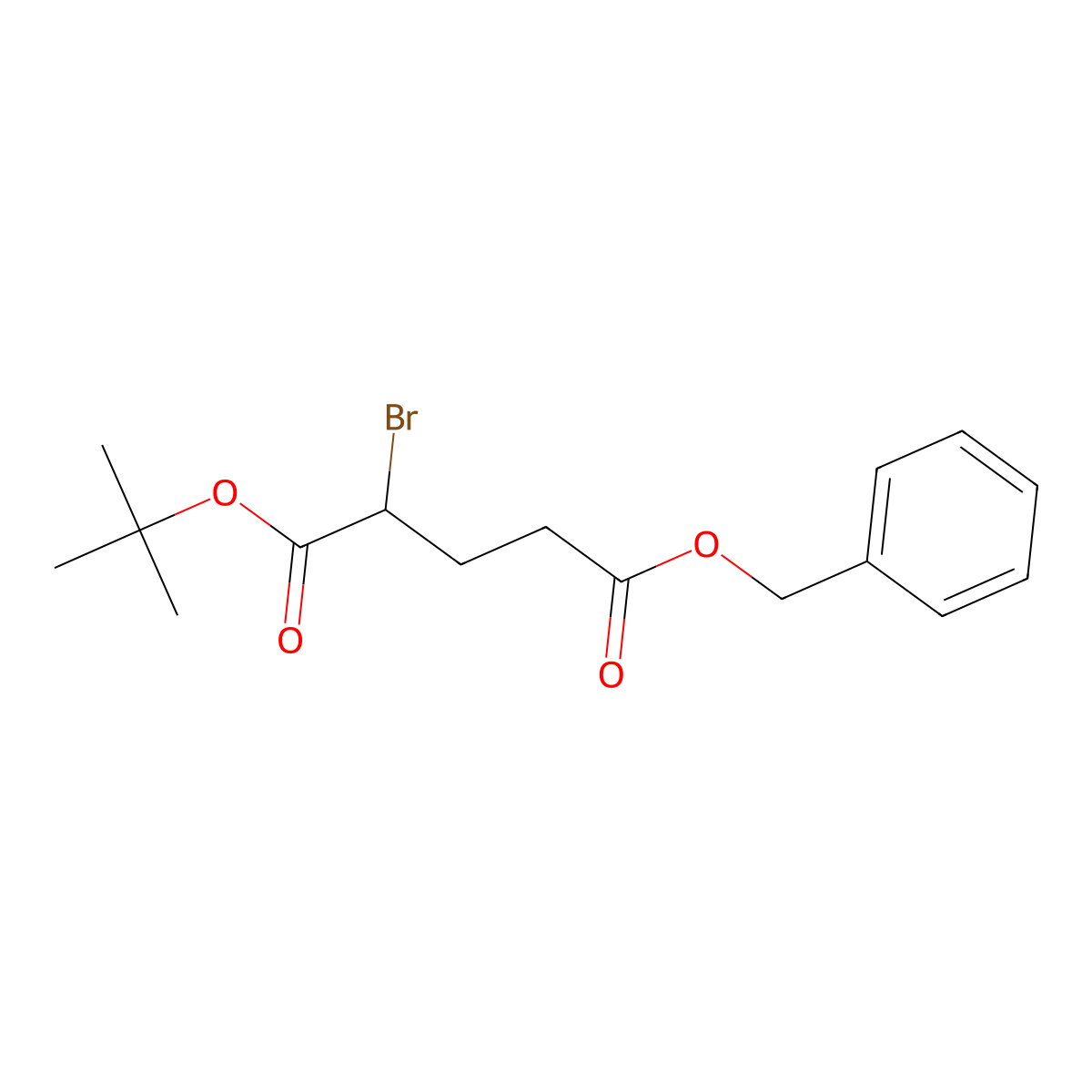 5-Benzyl 1-tert-Butyl 2-Bromopentanedioate molecular structure, CAS 306776-74-9