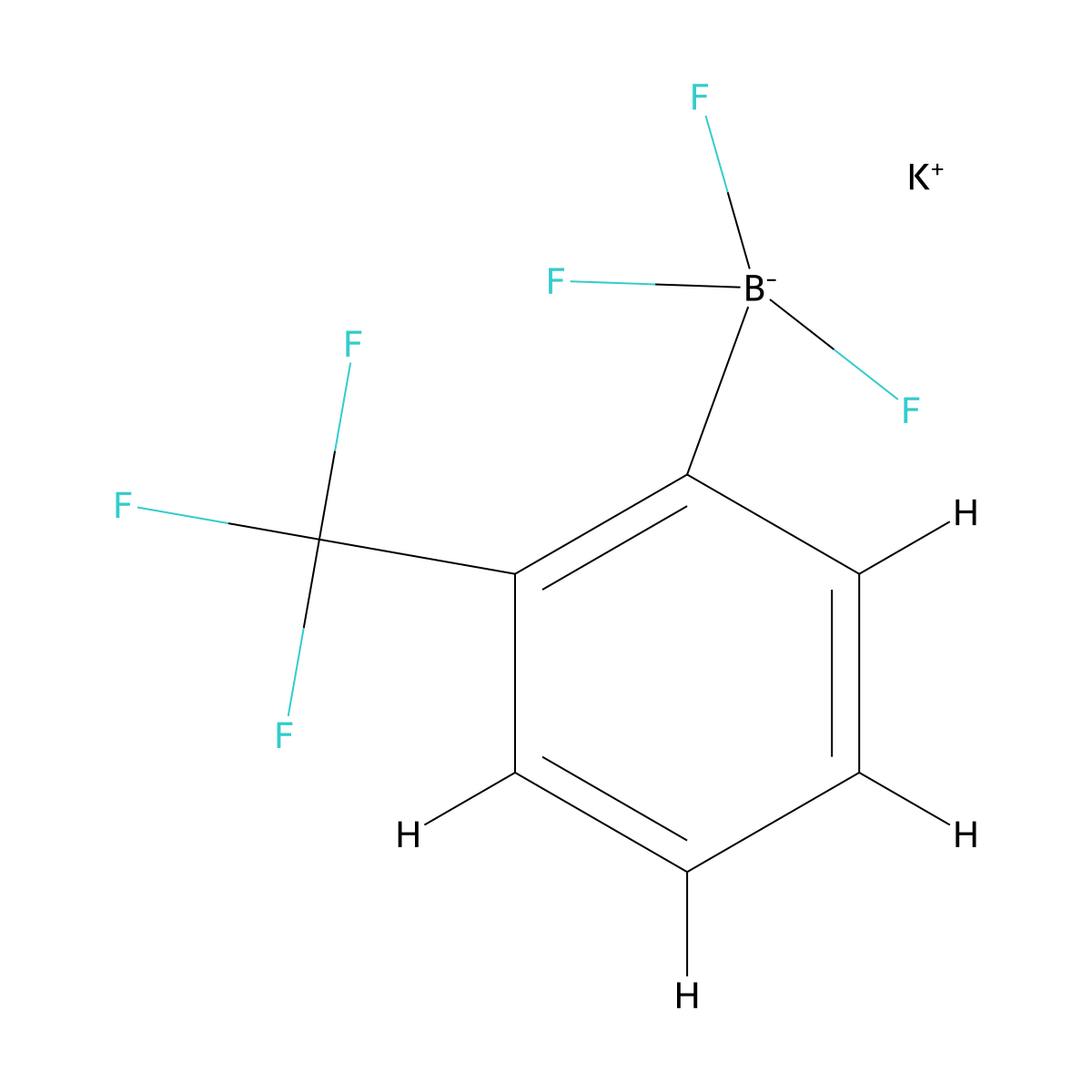Potassium 2-(trifluoromethyl)phenyltrifluoroborate molecular structure, CAS 30678-36-5
