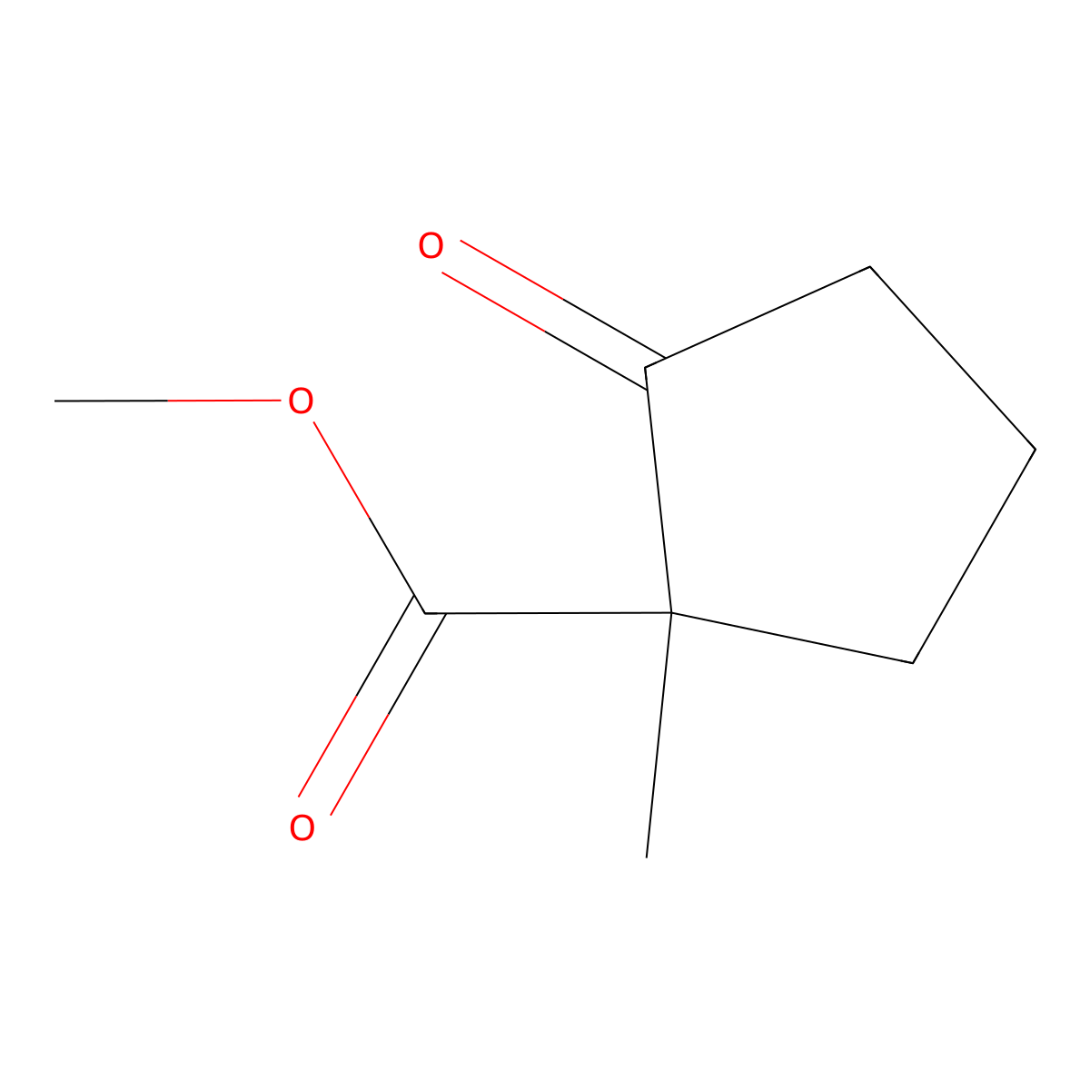 Cyclopentanecarboxylic acid, 1-methyl-2-oxo-, methyl ester molecular structure, CAS 30680-84-3