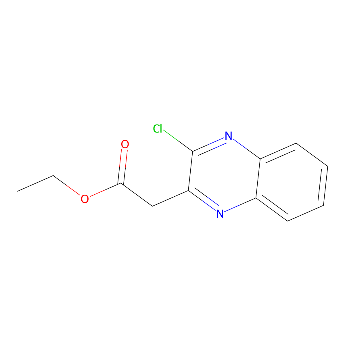 Ethyl 2-(3-chloroquinoxalin-2-yl)acetate molecular structure, CAS 30681-68-6