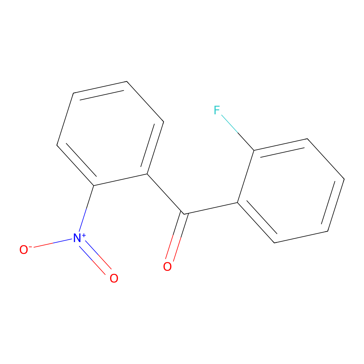 (2-Fluorophenyl)(2-nitrophenyl)methanone molecular structure, CAS 30682-54-3