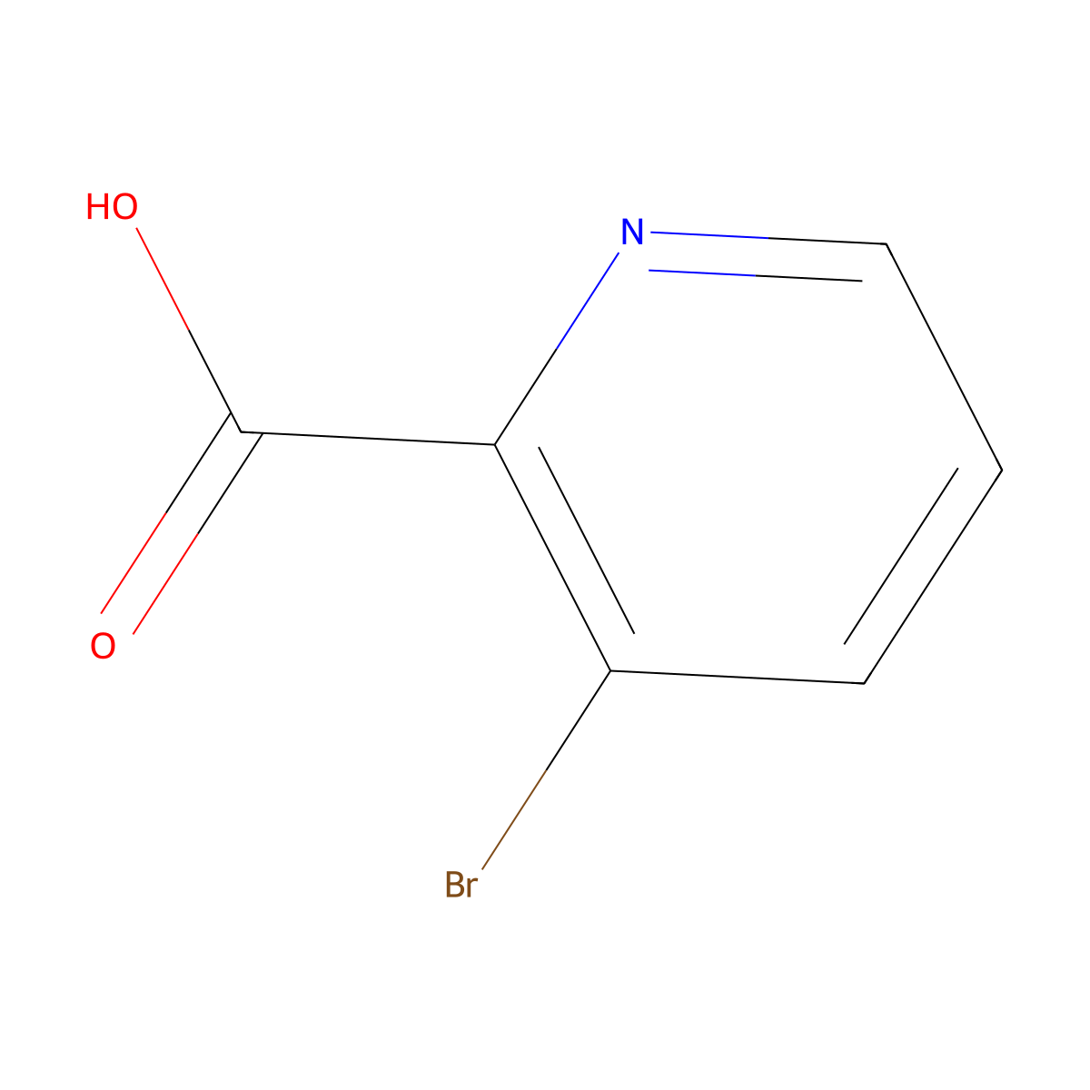 3-Bromopyridine-2-carboxylic Acid molecular structure, CAS 30683-23-9