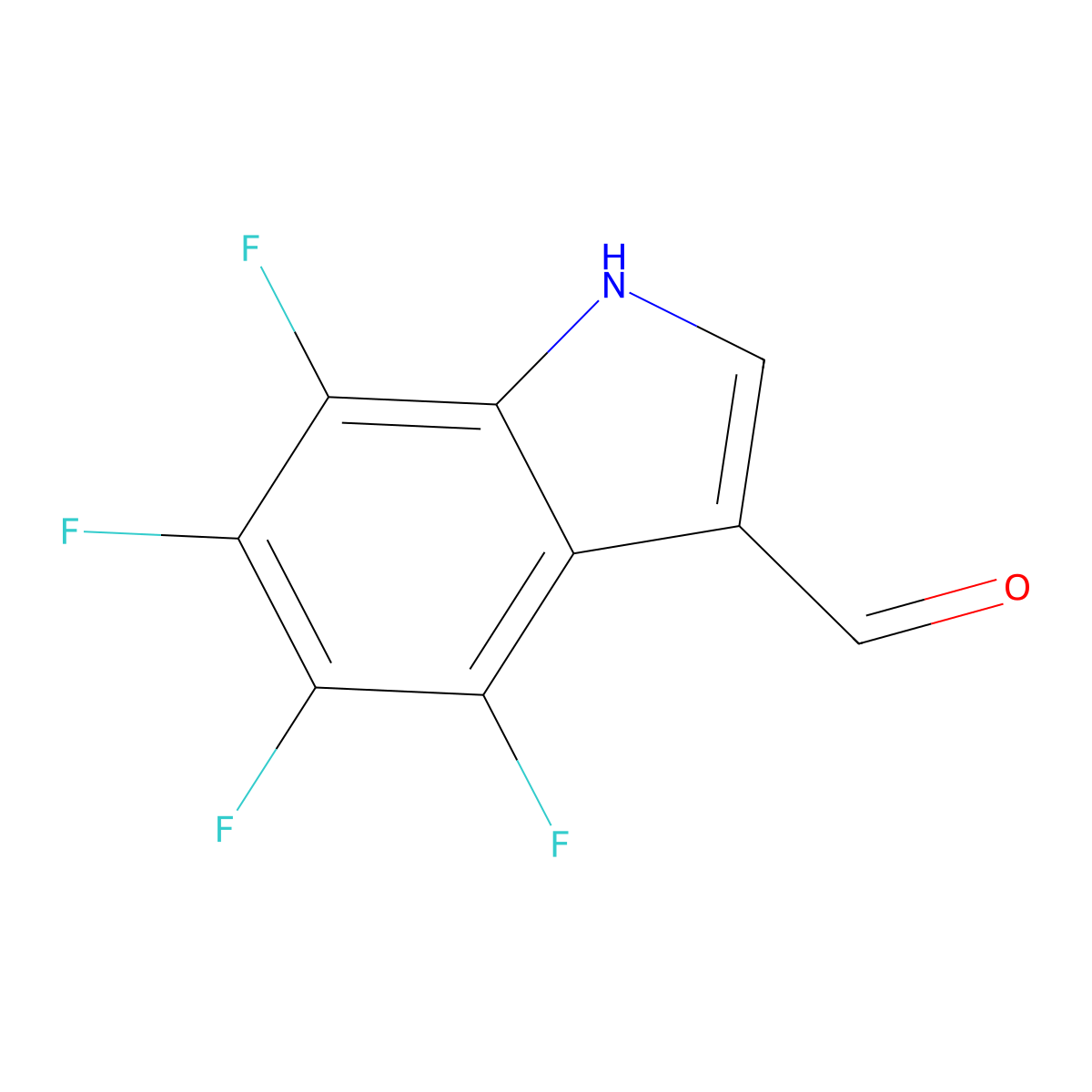 4,5,6,7-Tetrafluoro-1H-indole-3-carbaldehyde molecular structure, CAS 30683-38-6