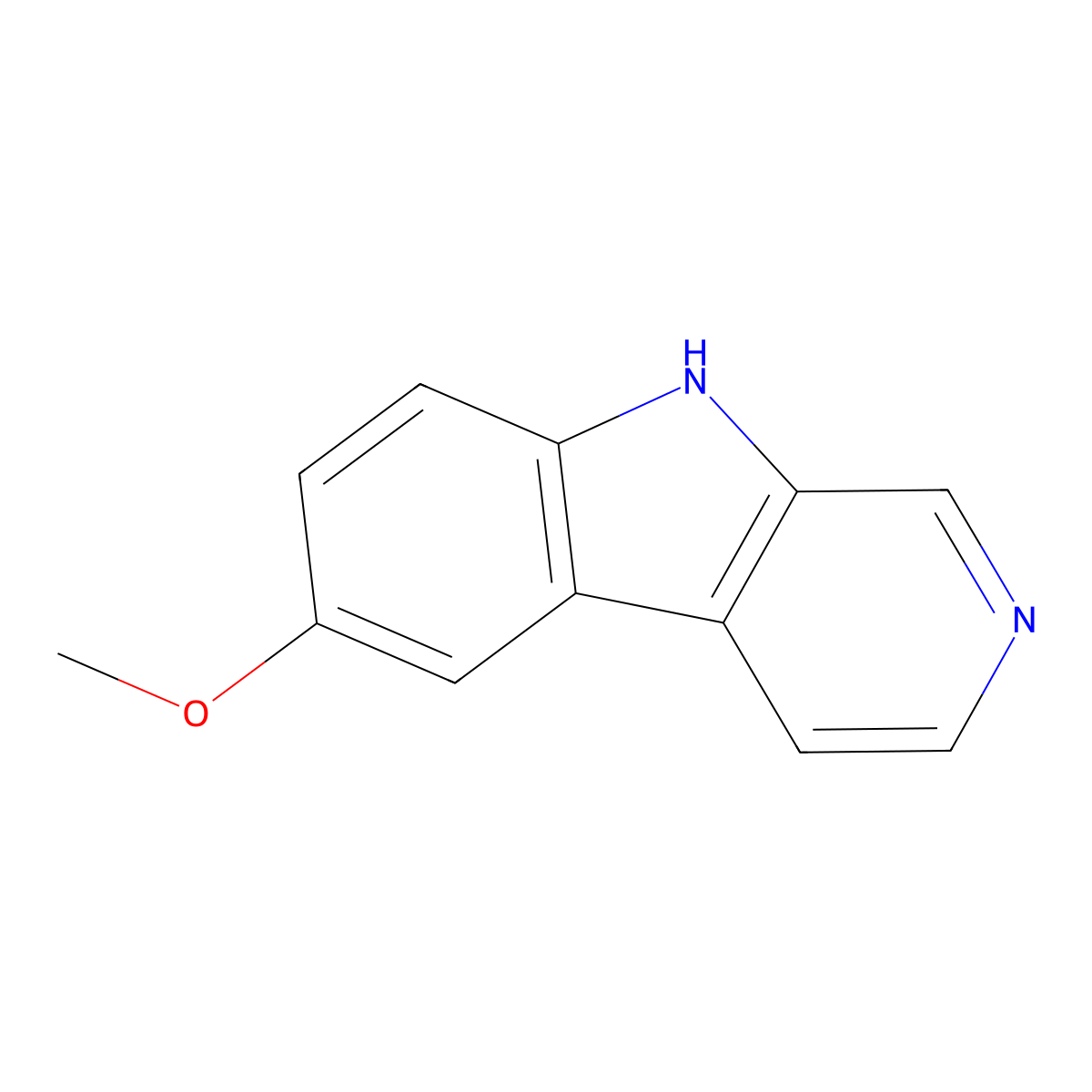 6-methoxy-9H-pyrido[3,4-b]indole molecular structure, CAS 30684-42-5