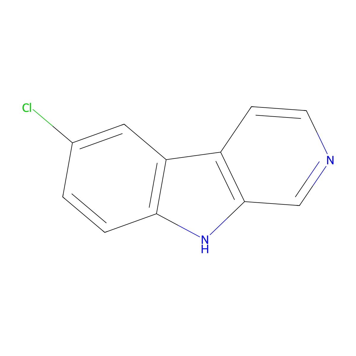6-chloro-9H-pyrido[3,4-b]indole molecular structure, CAS 30684-46-9