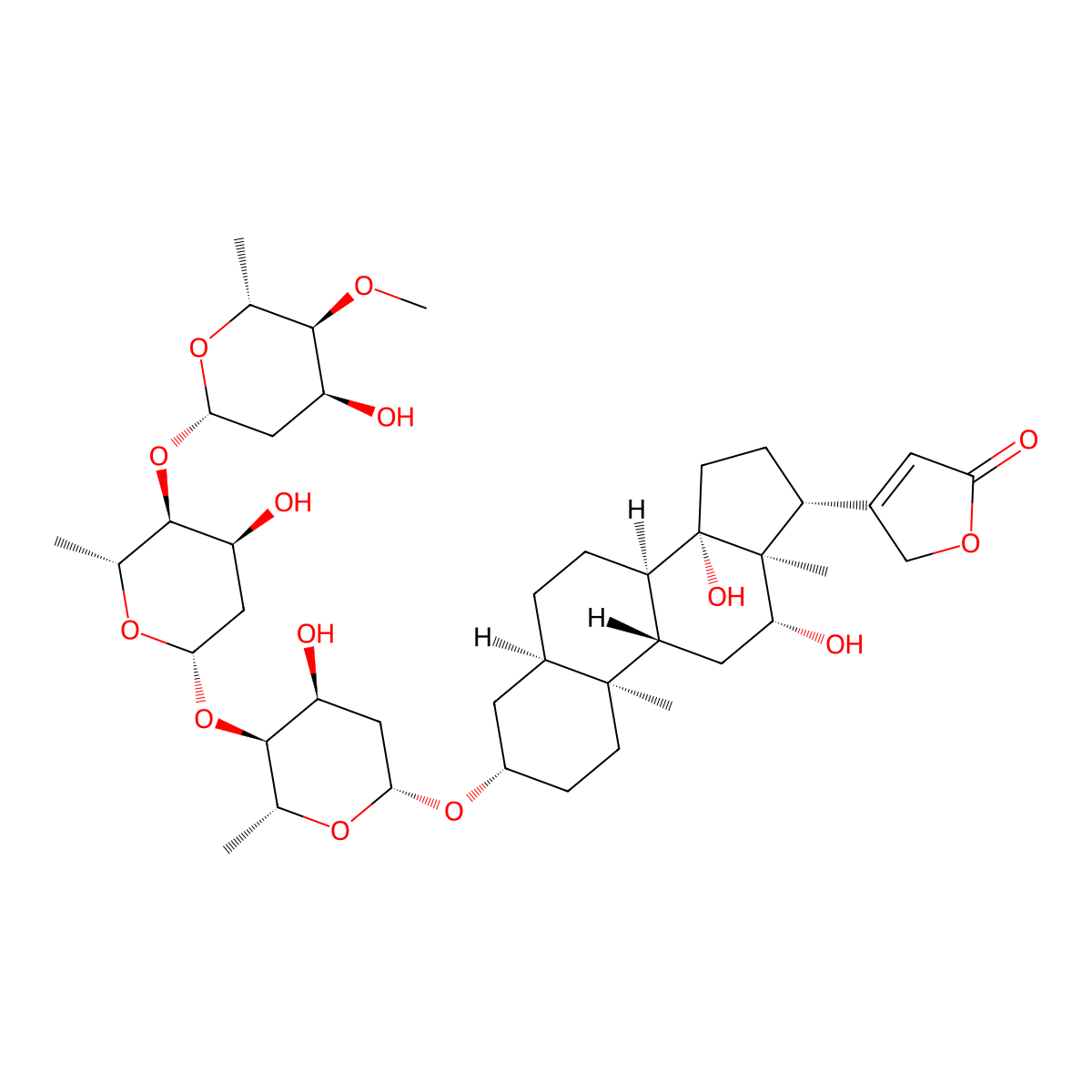 Methyldigoxin molecular structure, CAS 30685-43-9